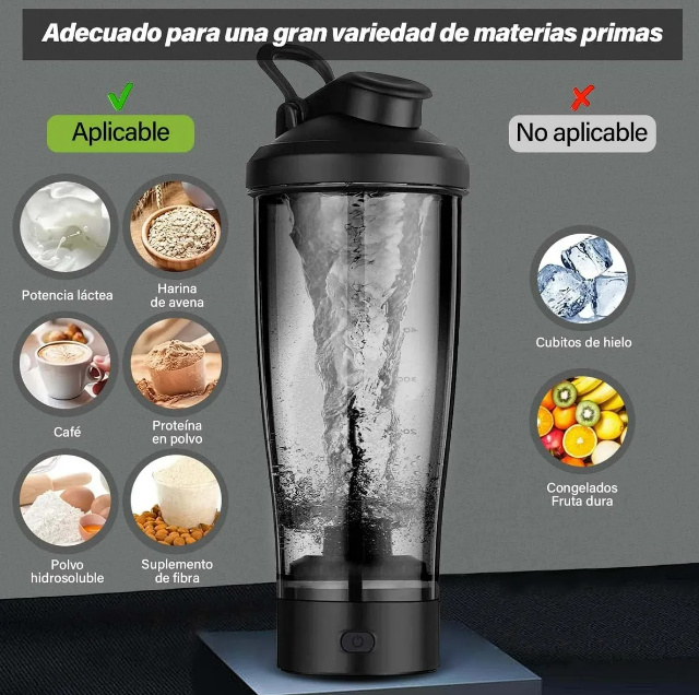 Foto 3 pulgar | Botella Xtellar Para Proteina Gym Con Mezclador, Recargable Por Usb