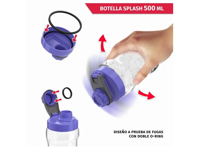 Foto 3 pulgar | Botella Xtellar De Agua 500 Ml Anti Derrame