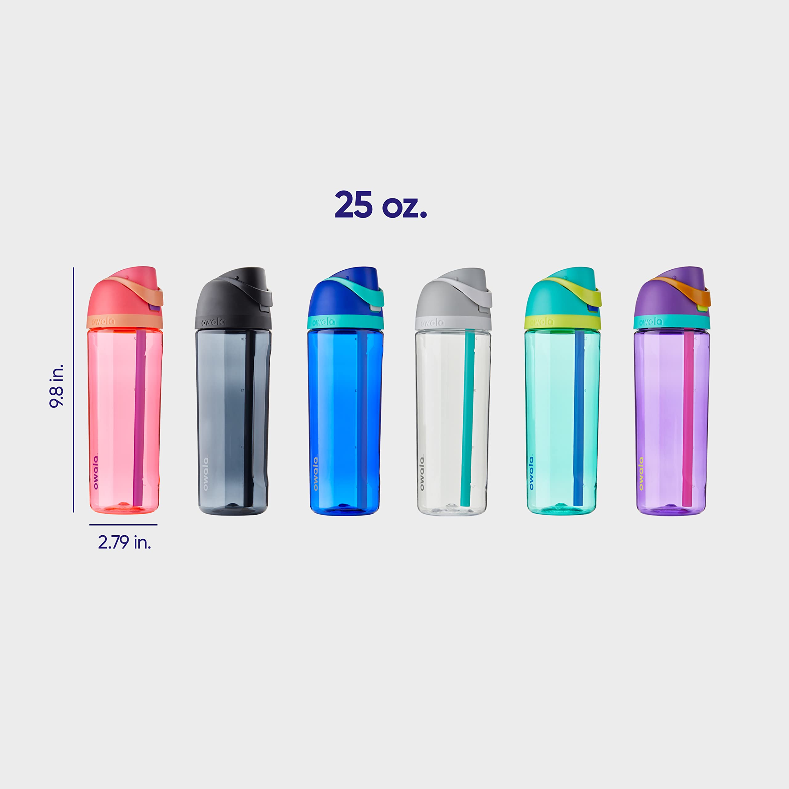 Foto 6 pulgar | Botella De Agua Owala Freesip, Plástico Tritan Transparente, 750 Ml, Bpa-fr - Venta Internacional.
