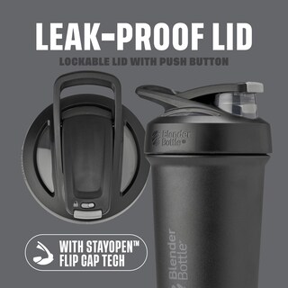 Foto 2 | Blenderbottle Strada Sleek Shaker Cup Para Botellas De Agua, 750 Ml, Color Negro - Venta Internacional.