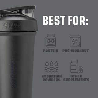 Foto 4 | Blenderbottle Strada Sleek Shaker Cup Para Botellas De Agua, 750 Ml, Color Negro - Venta Internacional.