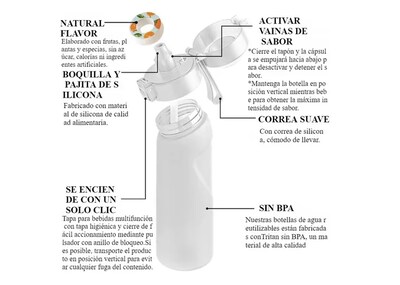 Foto 4 | Botella de Agua Xtellar 650 ml con 7 Aros de Olor