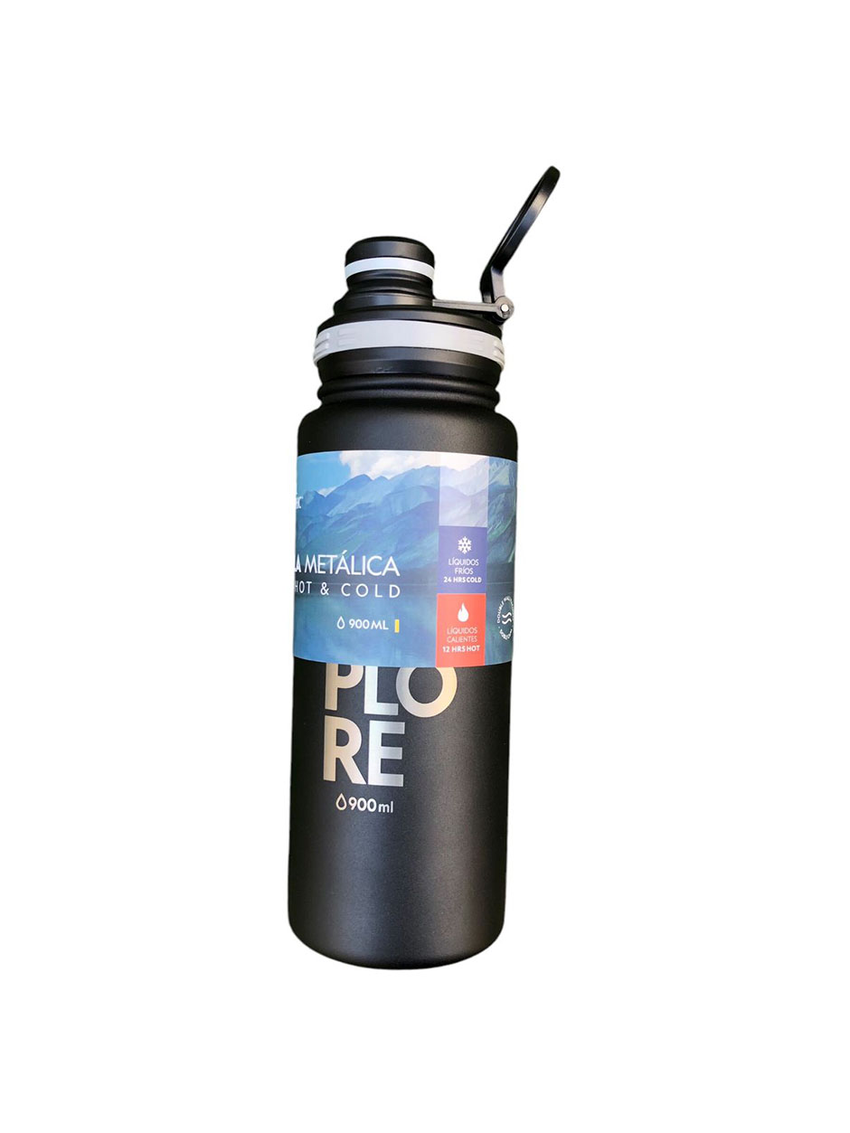 Bmng09 Botella Metalica National Geographic 900ml Color Negra