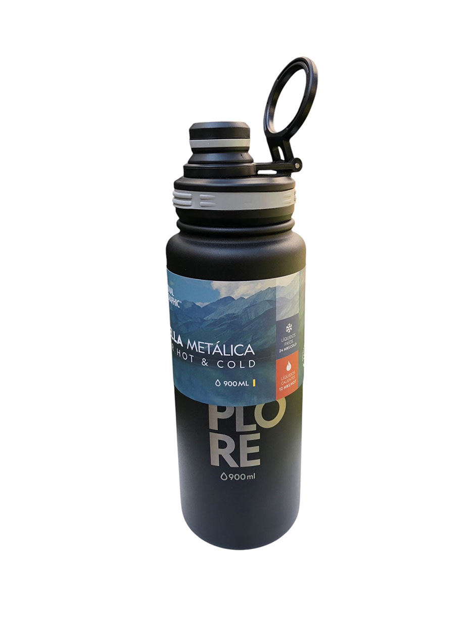 Foto 4 pulgar | Bmng09 Botella Metalica National Geographic 900ml Color Negra