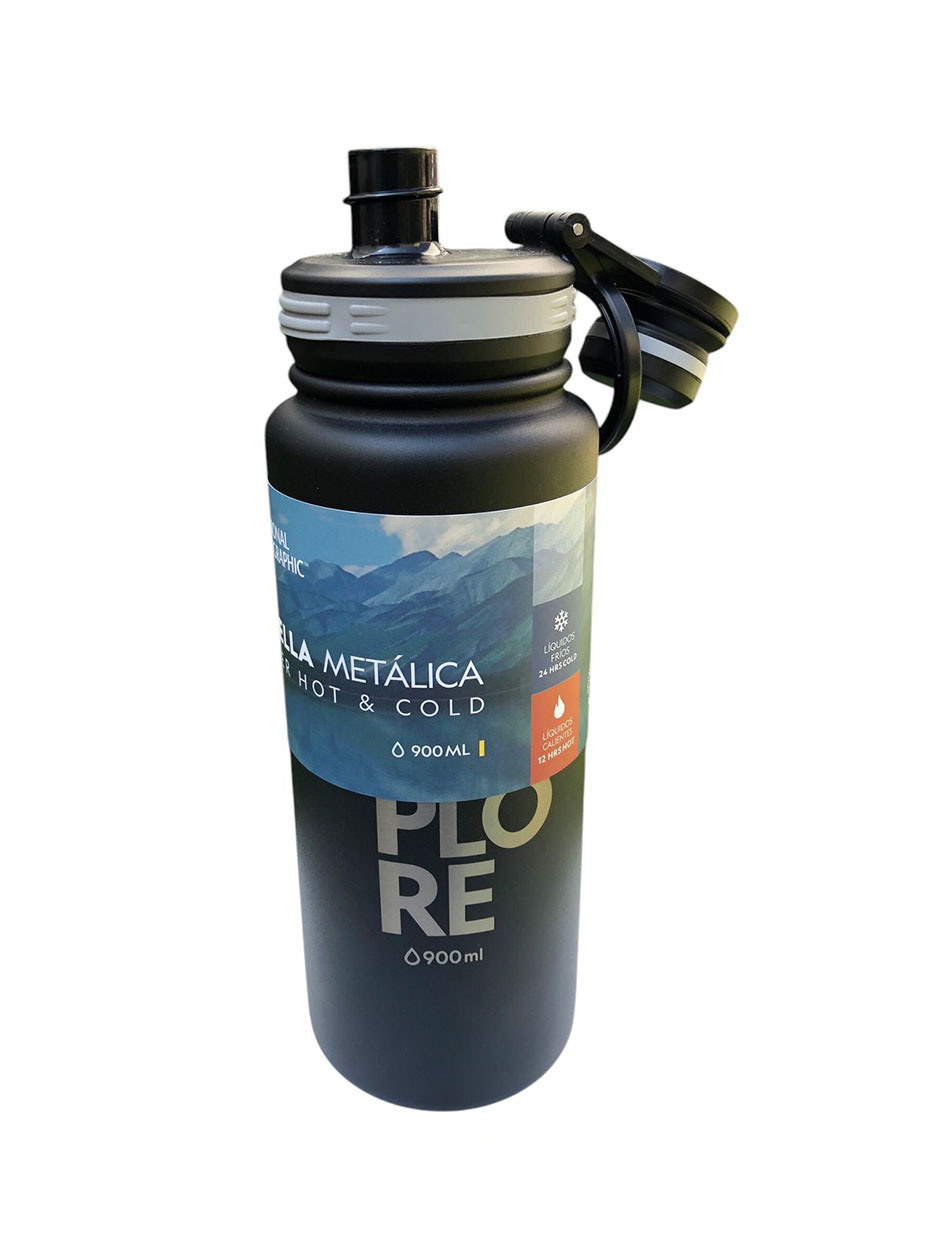 Foto 5 pulgar | Bmng09 Botella Metalica National Geographic 900ml Color Negra