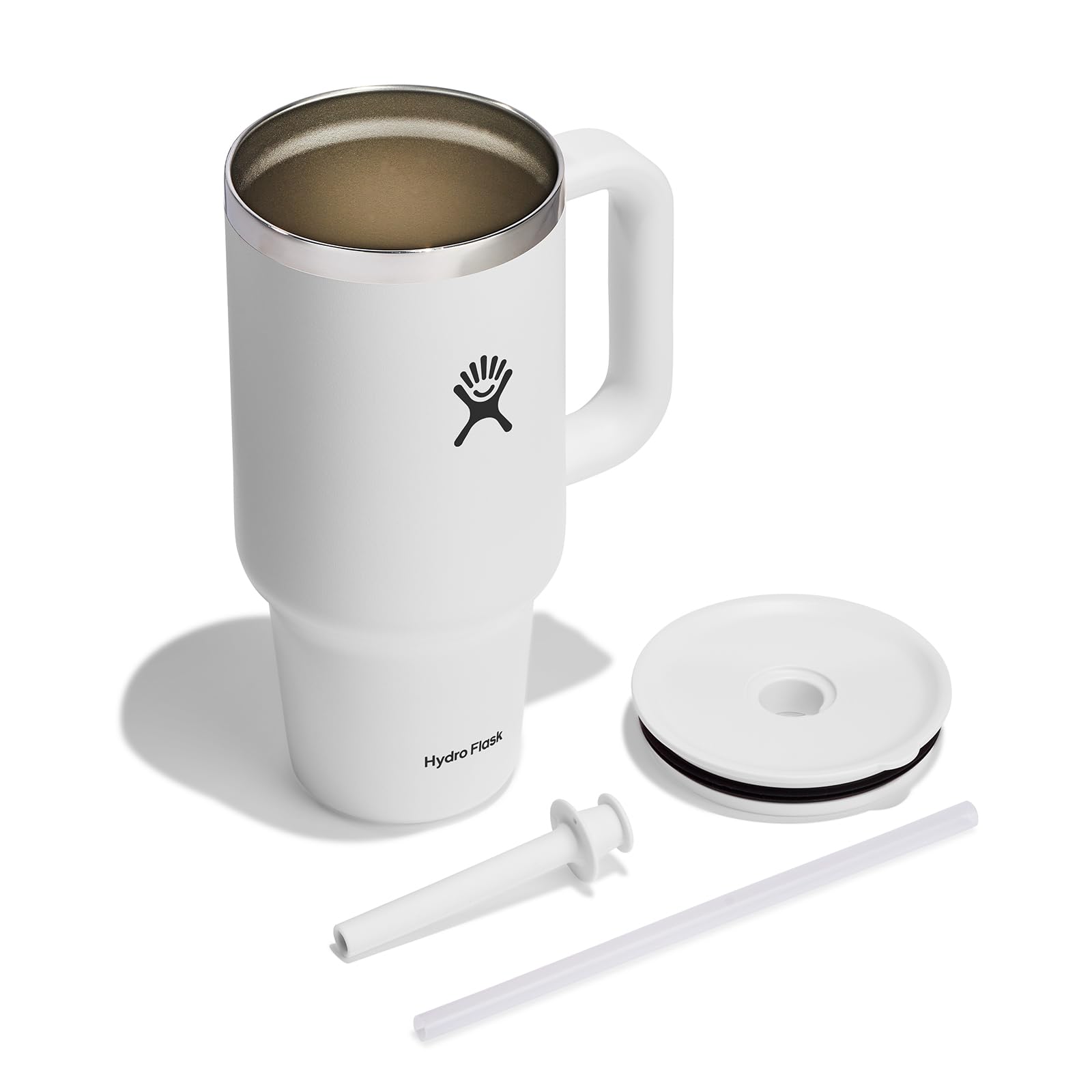 Foto 5 pulgar | Vaso Hydro Flask Travel 946 Ml Con Asa, Tapa Y Pajita, Color Blanco - Venta Internacional.