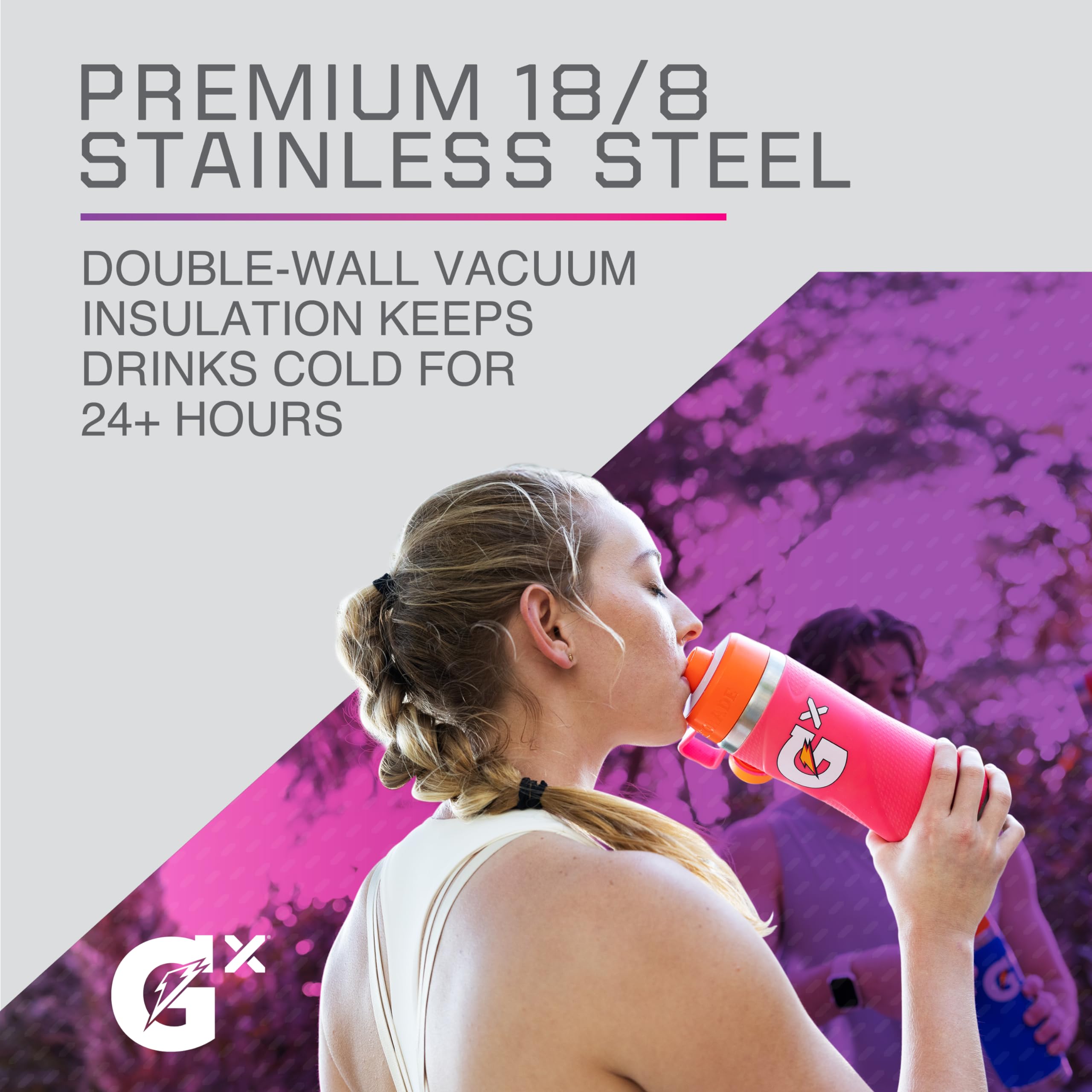 Foto 4 pulgar | Botella Gatorade Gx De Acero Inoxidable 946ml Negra - Venta Internacional.