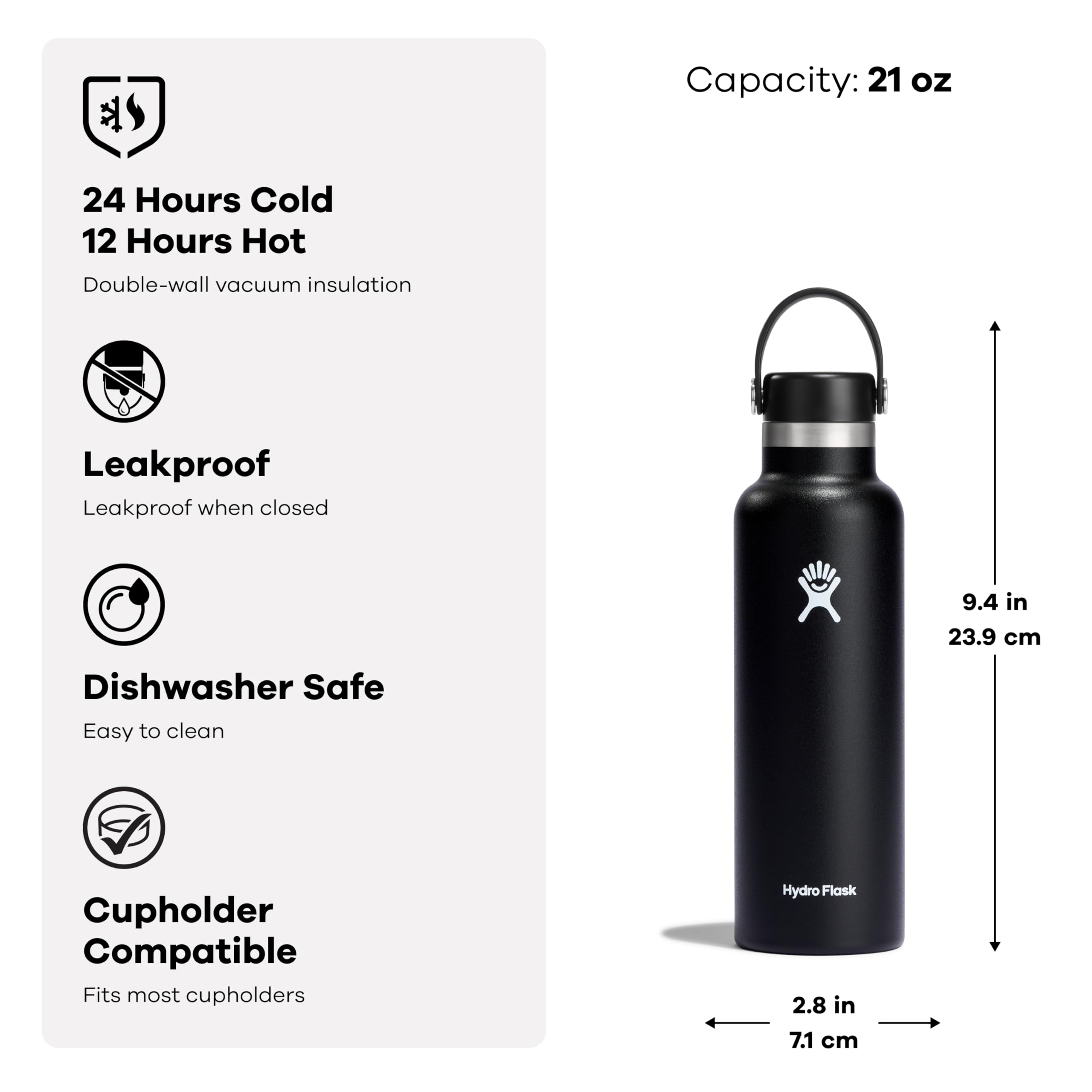 Foto 3 pulgar | Botella De Agua Hydro Flask Standard 620 Ml Trillium Pink - Venta Internacional.