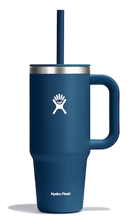 Foto 1 | Vaso Hidráulico De Viaje Con Asa, Tapa Y Pajita, 700 Ml, Azul - Venta Internacional.