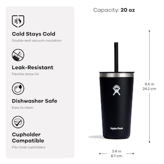 Foto 2 | Vaso Hydro Flask All Around De 600 Ml Con Tapa Con Pajita, Color Aloe - Venta Internacional.