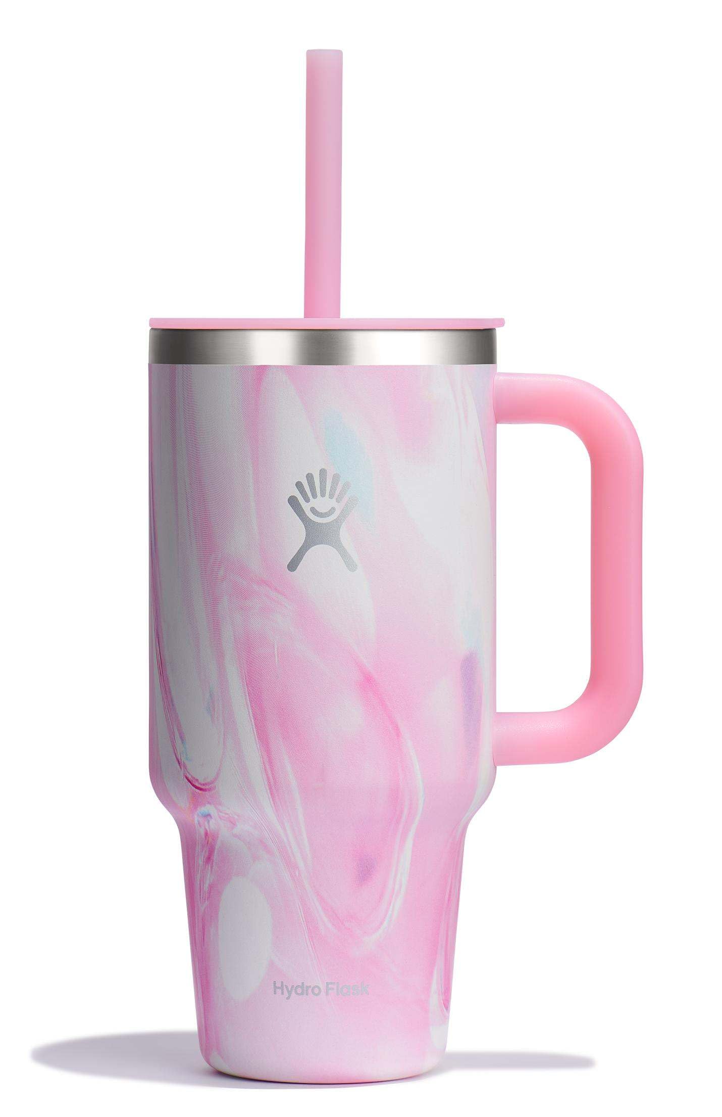 Foto 2 pulgar | Vaso Hidro De Viaje Con Asa, Tapa Y Pajita, 950 Ml, Color Rosa - Venta Internacional.