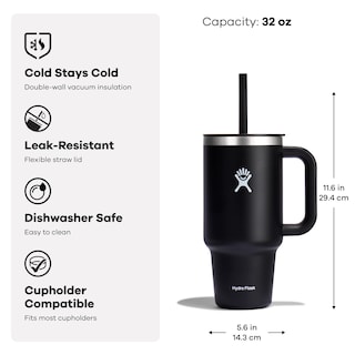 Foto 2 | Vaso Hidro De Viaje Con Asa, Tapa Y Pajita, 950 Ml, Color Rosa - Venta Internacional.
