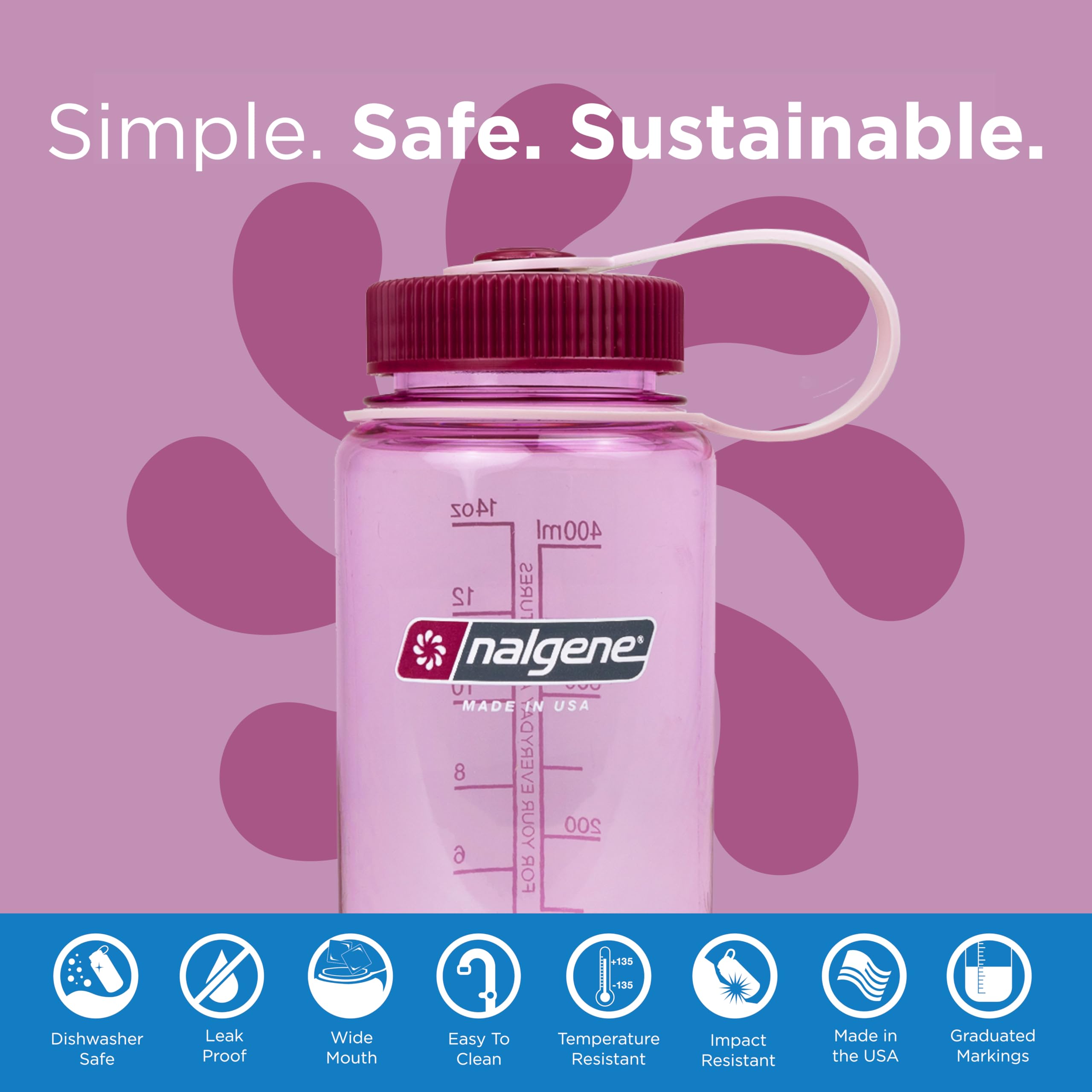Foto 3 pulgar | Botella De Agua Nalgene Sustain Tritan Sin Bpa De 500 Ml Cosmo - Venta Internacional.