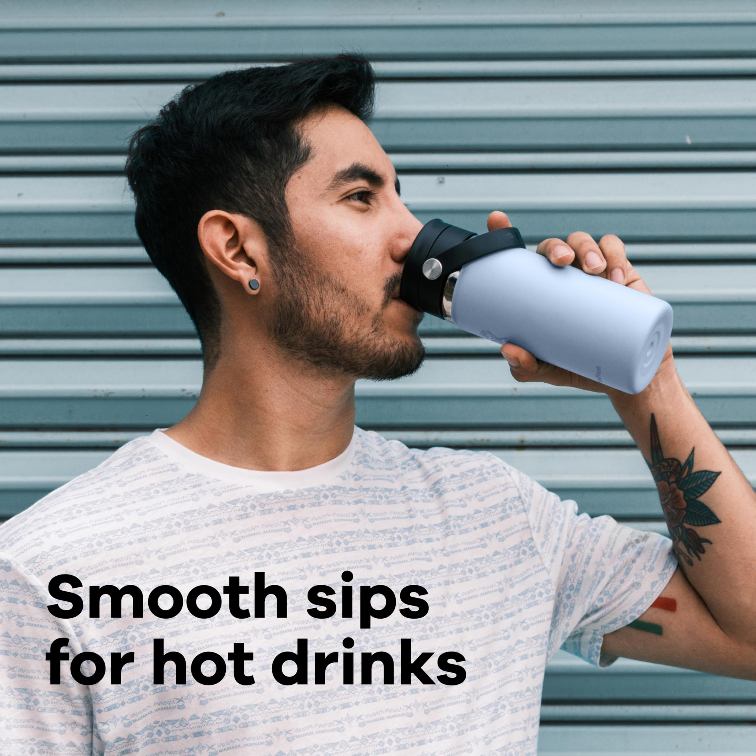 Foto 5 pulgar | Botella De Agua Hydro Flask Wide Flex Con Tapa Para Sorbos, 500 Ml, Aloe - Venta Internacional.