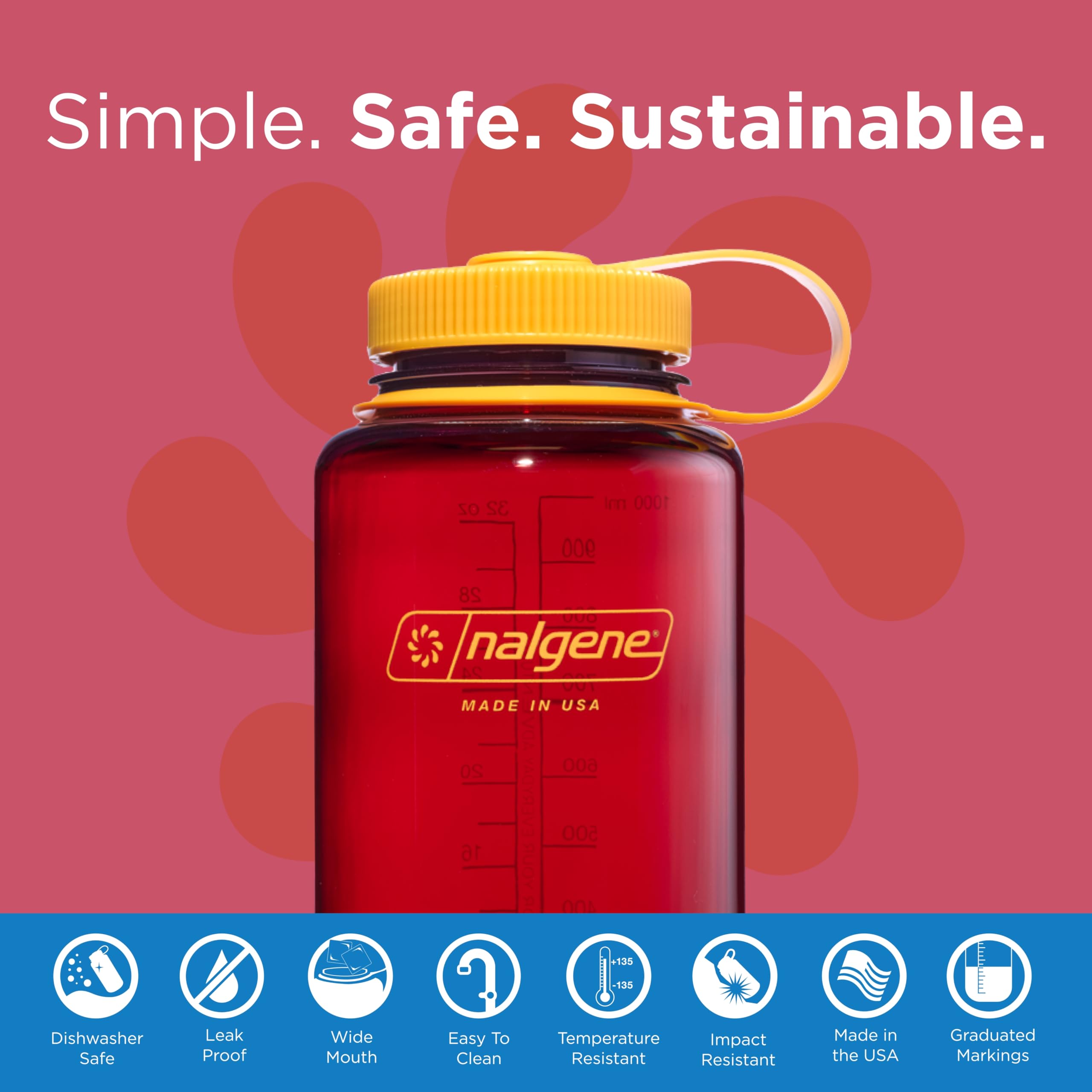 Foto 3 pulgar | Botella De Agua Nalgene Lightweight Sustain Tritan, 1 L, Montaje Ancho - Venta Internacional.