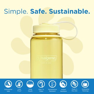 Foto 2 | Botella De Agua Nalgene Sustain Tritan Mantequilla Sin Bpa De 500 Ml - Venta Internacional.