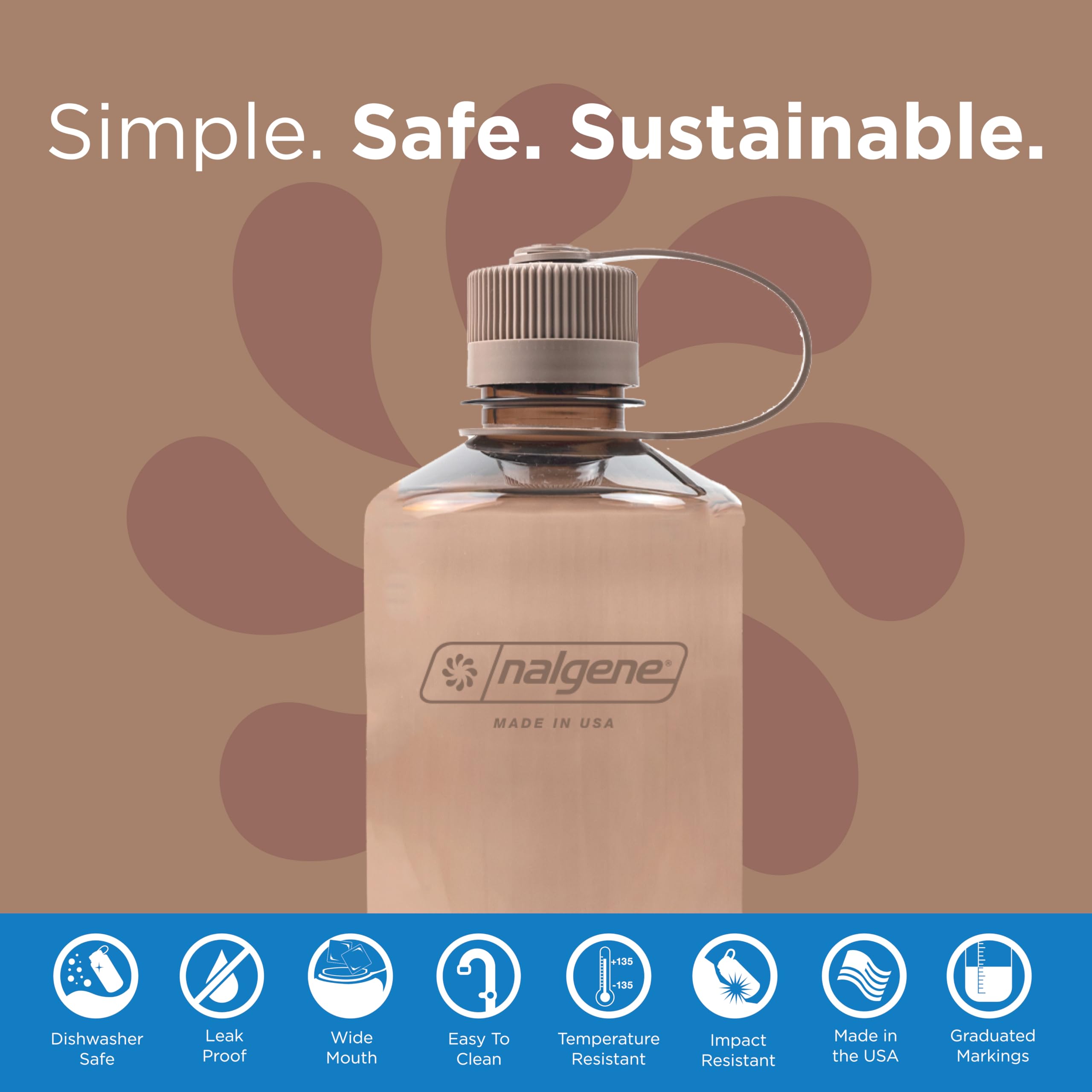 Foto 3 pulgar | Botella De Agua Nalgene Sustain Tritan Sin Bpa 950 Ml Mocha - Venta Internacional.