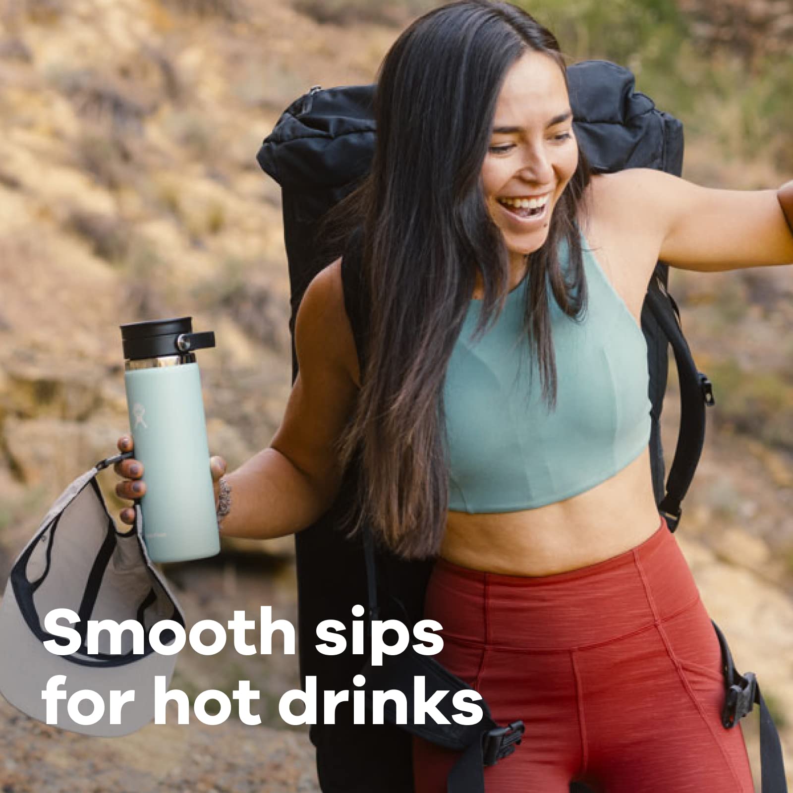 Foto 2 | Botella De Agua Hydro Flask, Tapa Ancha Y Flexible Para Sorbos, 500 Ml, Trillium - Venta Internacional.