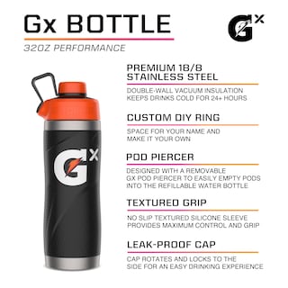 Foto 2 | Botella Gatorade Gx De Acero Inoxidable 946 Ml Azul Sin Bpa - Venta Internacional.