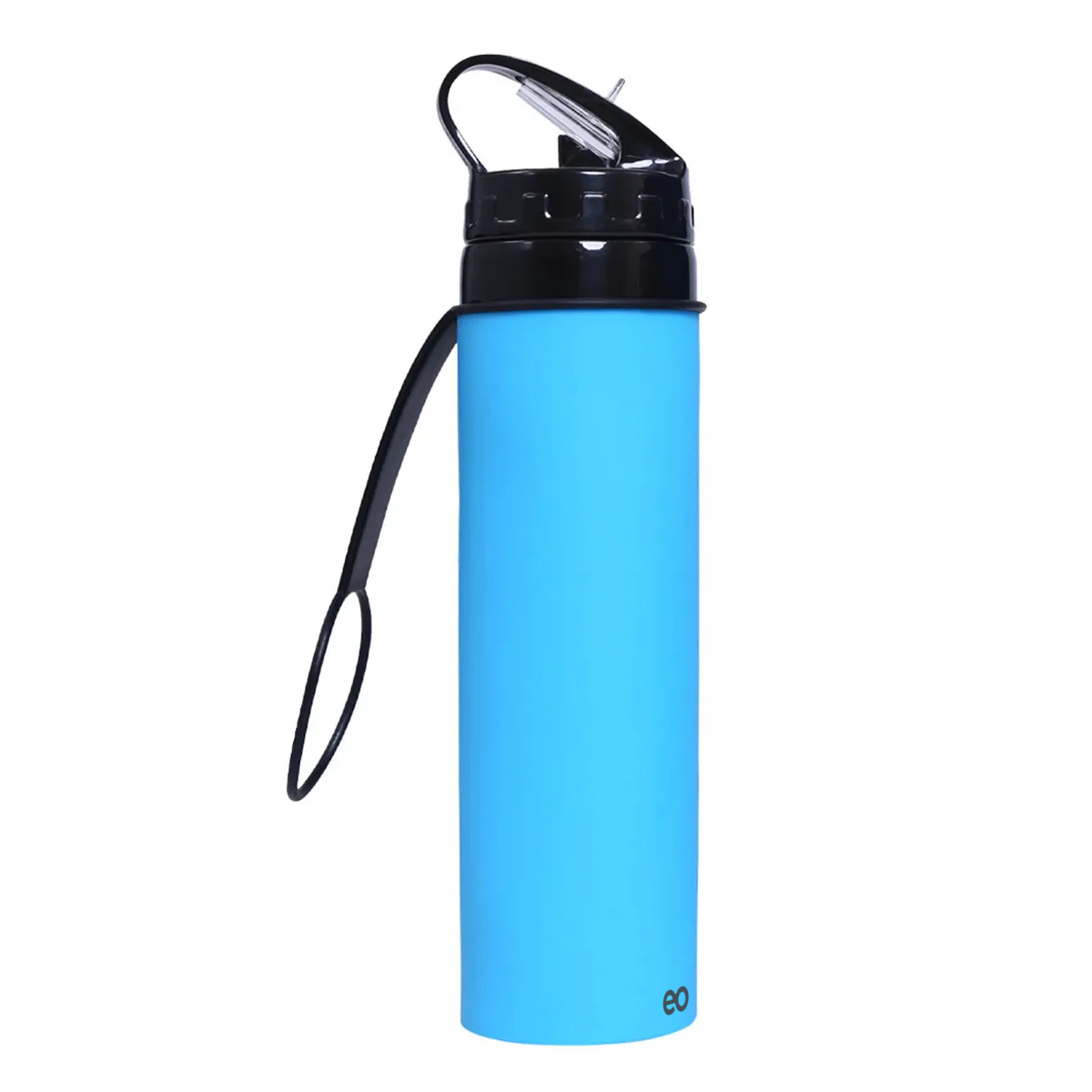 Foto 2 pulgar | Botella De Agua Silicona 600ml Plegable Eo Safe Imports Esi-19434 Azul