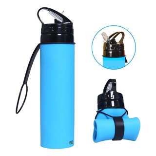 Foto 2 | Botella De Agua Silicona 600ml Plegable Eo Safe Imports Esi-19434 Azul