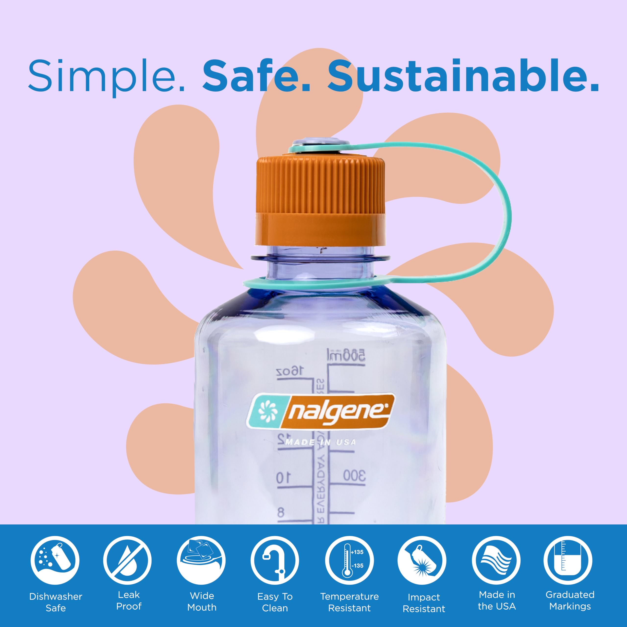 Foto 2 | Botella De Agua Nalgene Sustain Tritan Sin Bpa, 500 Ml, Amatista - Venta Internacional.