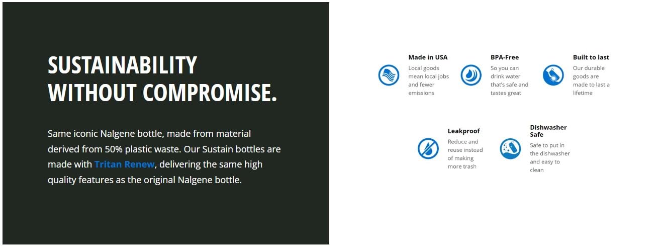 Foto 6 pulgar | Botella Growler Nalgene Sustain Tritan sin Bpa 1,9 L, Transparente - Venta Internacional