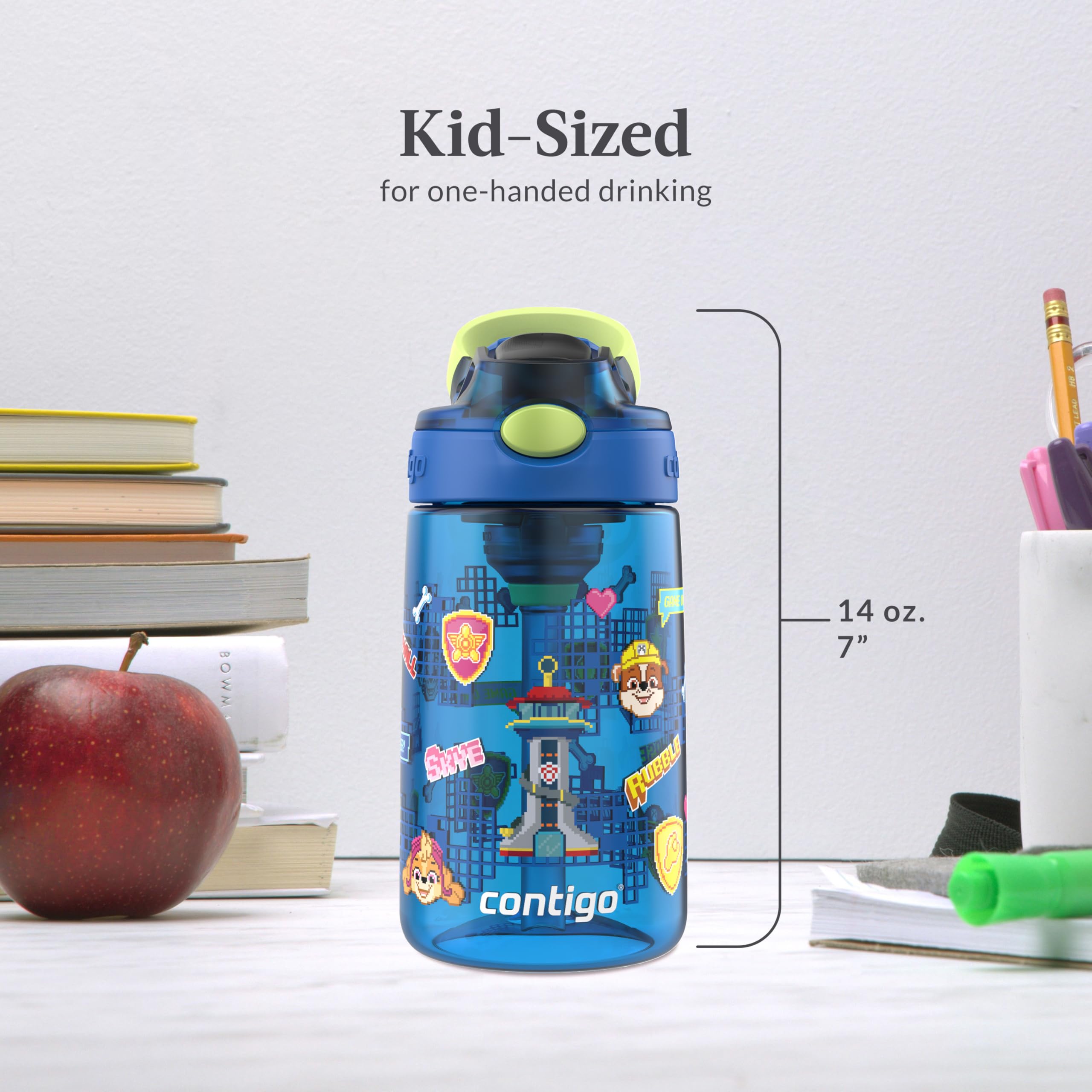 Foto 6 pulgar | Botella De Agua Contigo Aubrey Paw Patrol Autospout, 400 Ml, Azul - Venta Internacional.