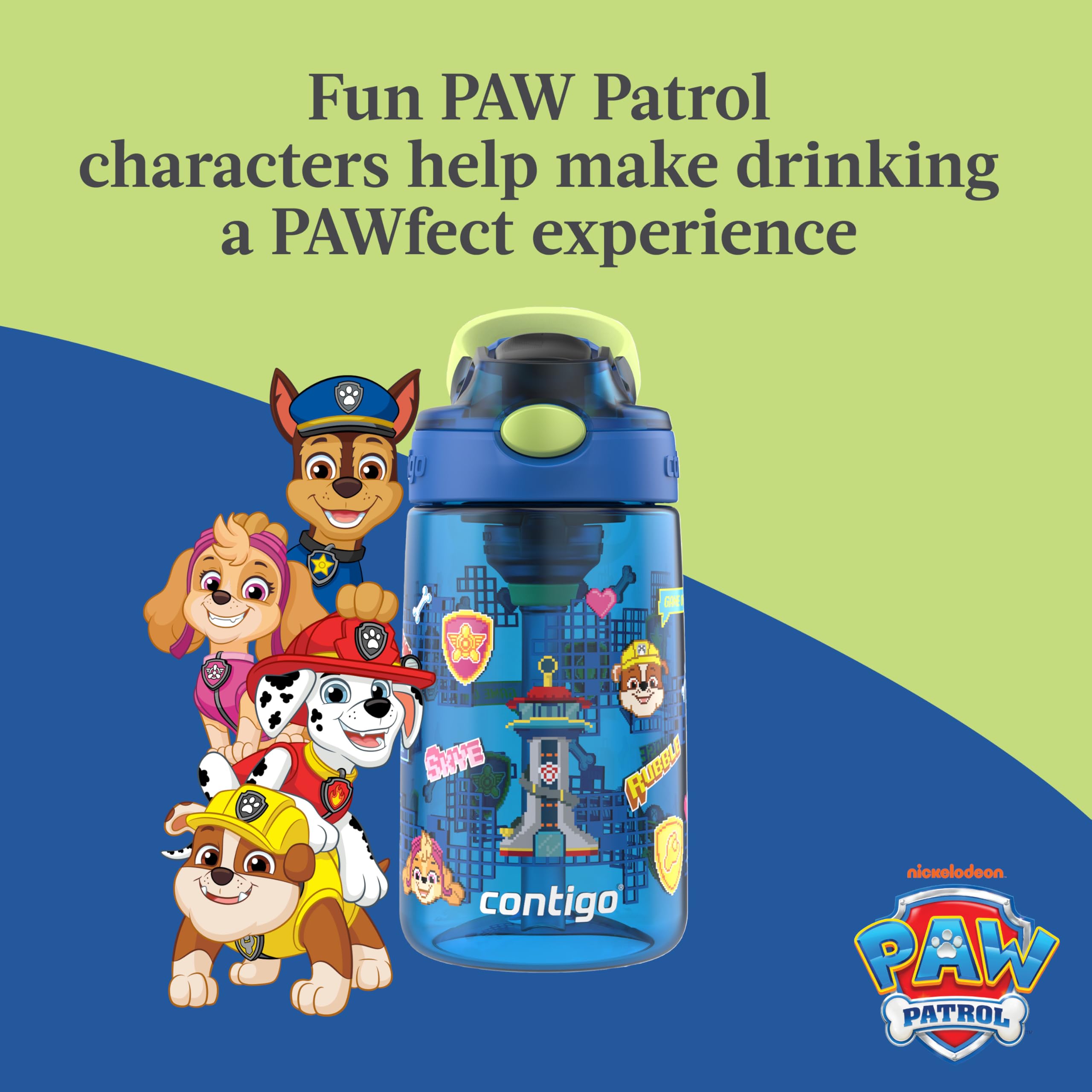 Foto 7 pulgar | Botella De Agua Contigo Aubrey Paw Patrol Autospout, 400 Ml, Azul - Venta Internacional.