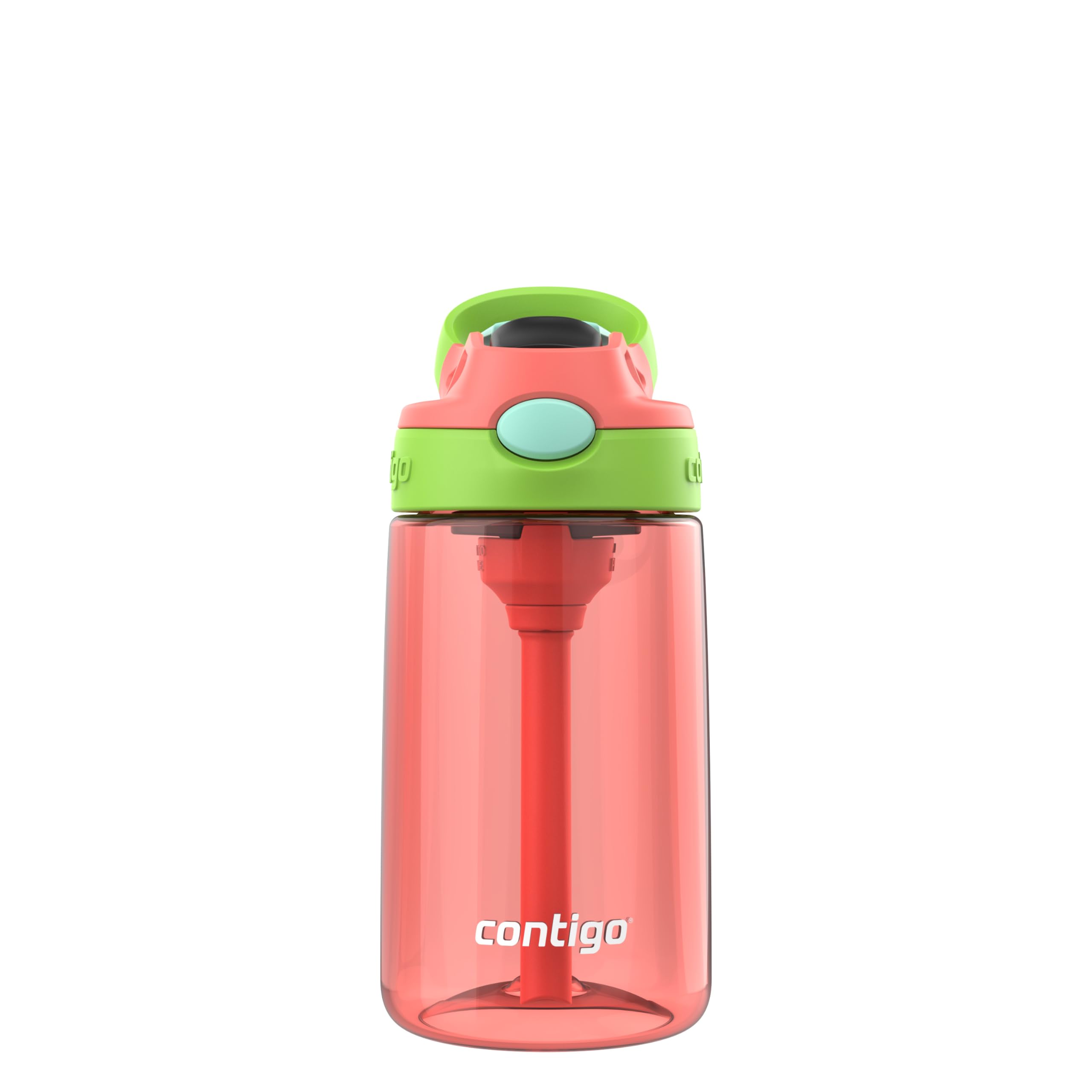 Botella De Agua Contigo Kids Autospout Straw 420 Ml Roja Sin Bpa - Venta Internacional.