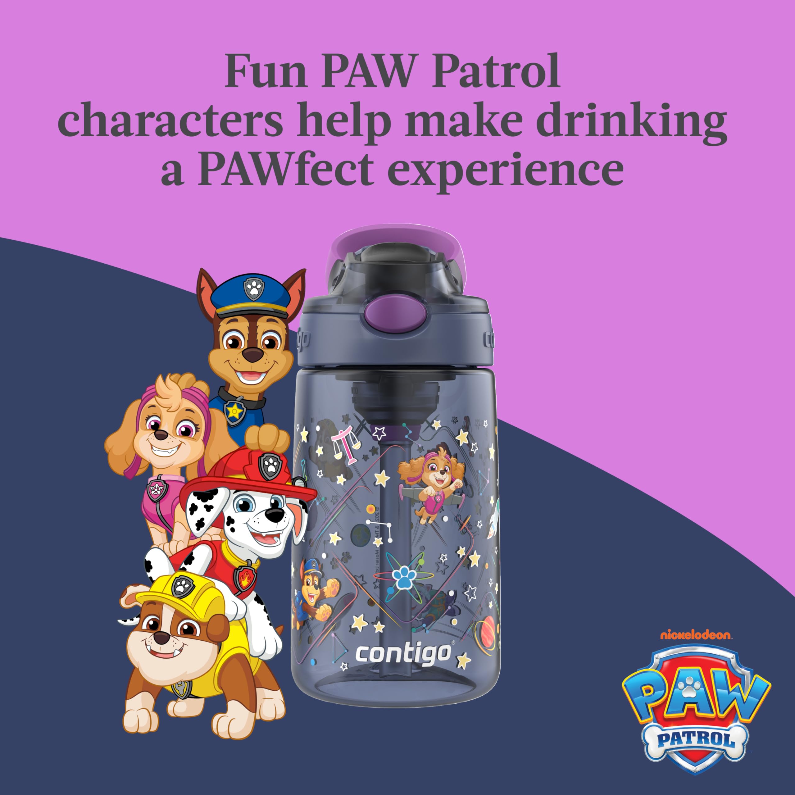 Foto 7 pulgar | Botella De Agua Contigo Aubrey Paw Patrol 420 Ml Morada - Venta Internacional.