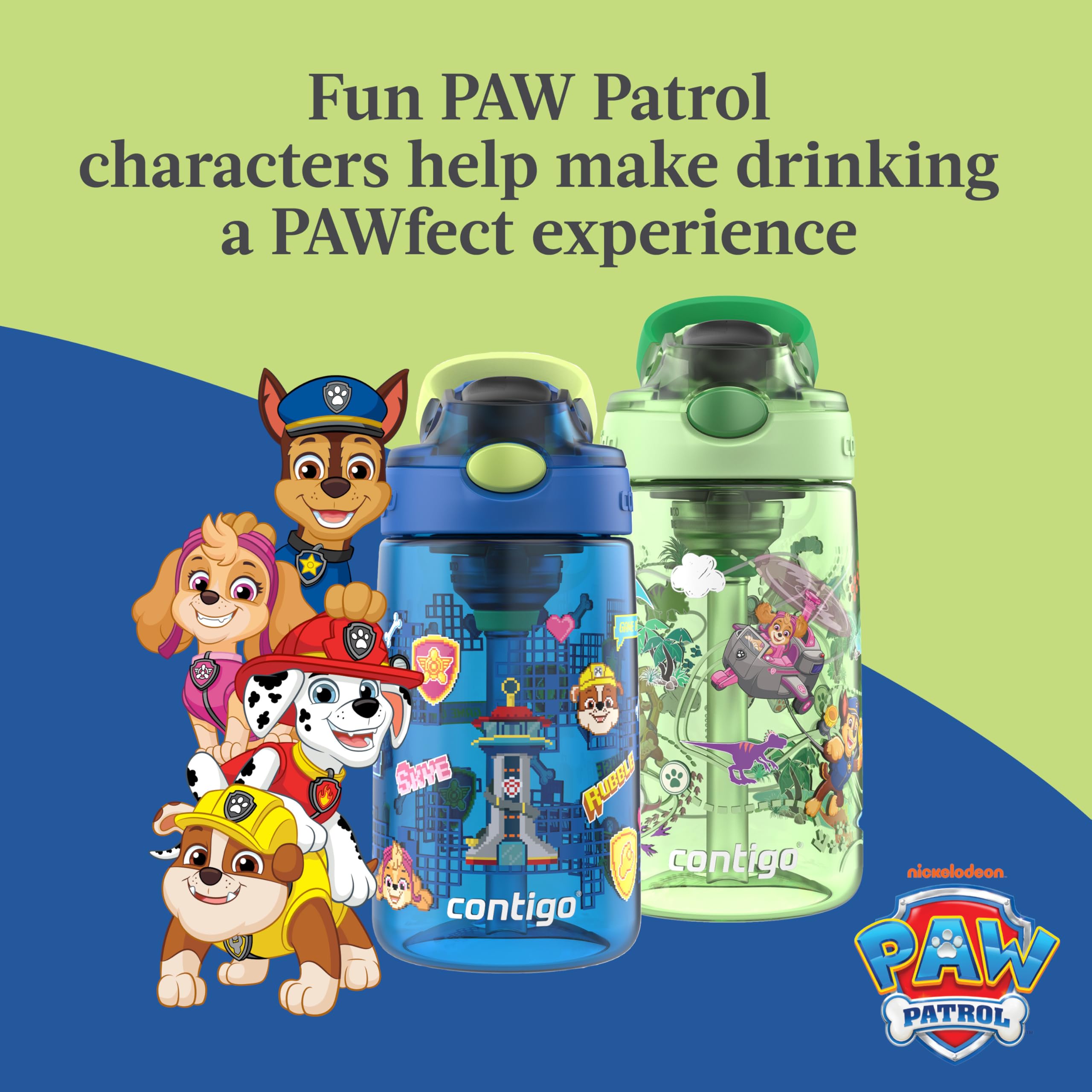 Foto 6 | Botella De Agua Contigo Aubrey Paw Patrol, 414 Ml, Paquete De 2 Unidades, Autospout - Venta Internacional.