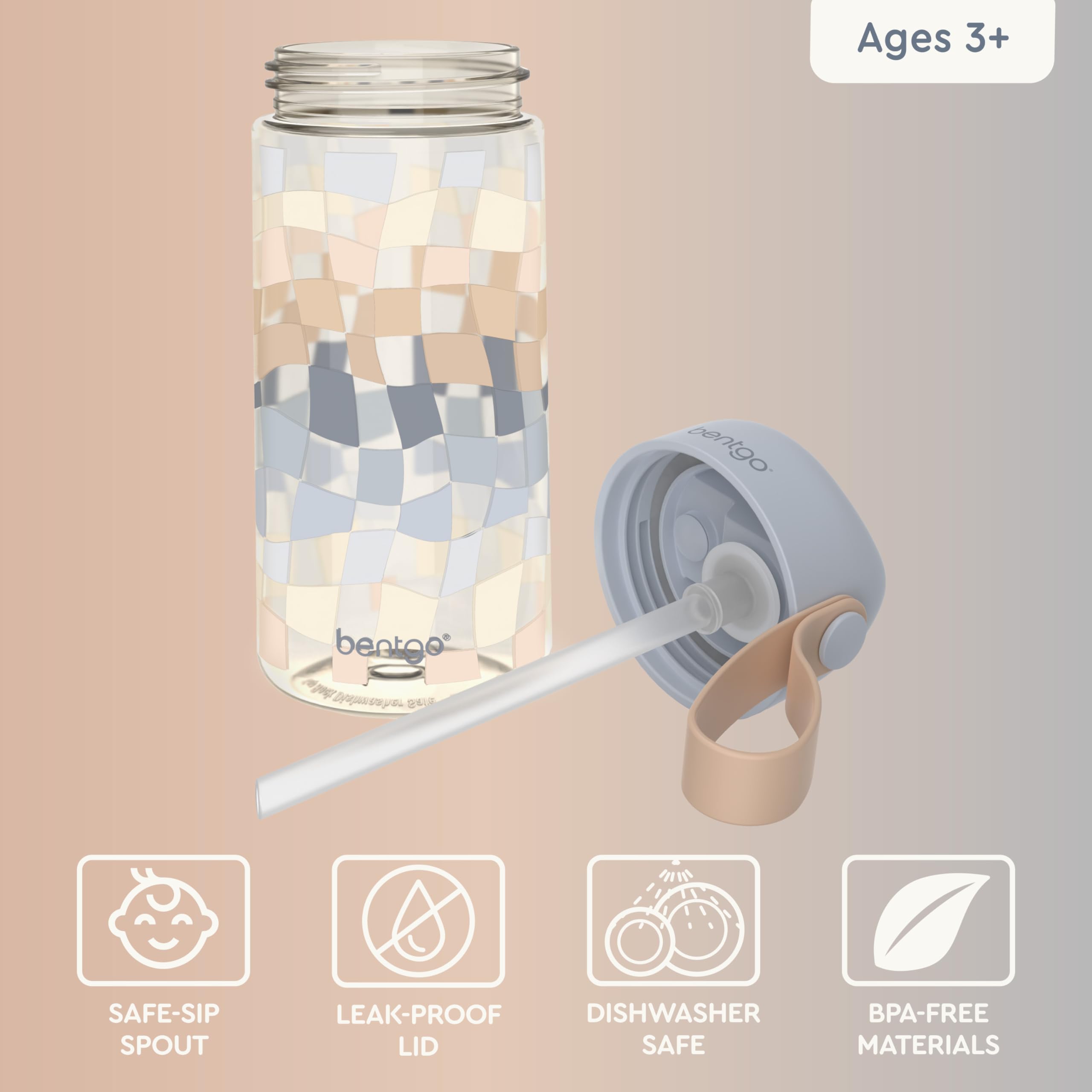 Foto 6 pulgar | Botella De Agua Bentgo Kids Whimsy & Wonder Tritan 450 Ml 3+y - Venta Internacional.