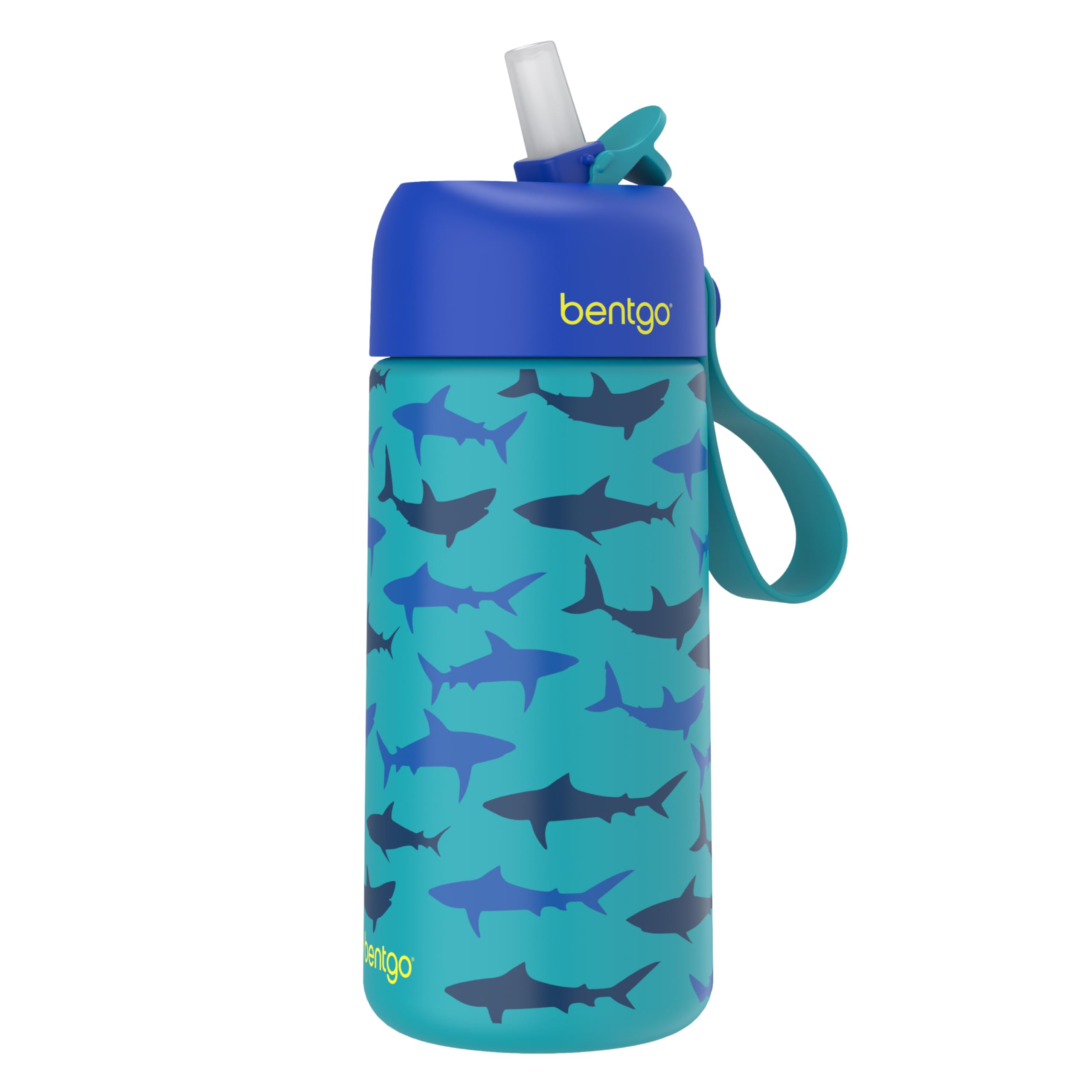 Foto 2 pulgar | Botella De Agua Bentgo Kids De Acero Inoxidable 414 Ml Sharks 3+ - Venta Internacional.