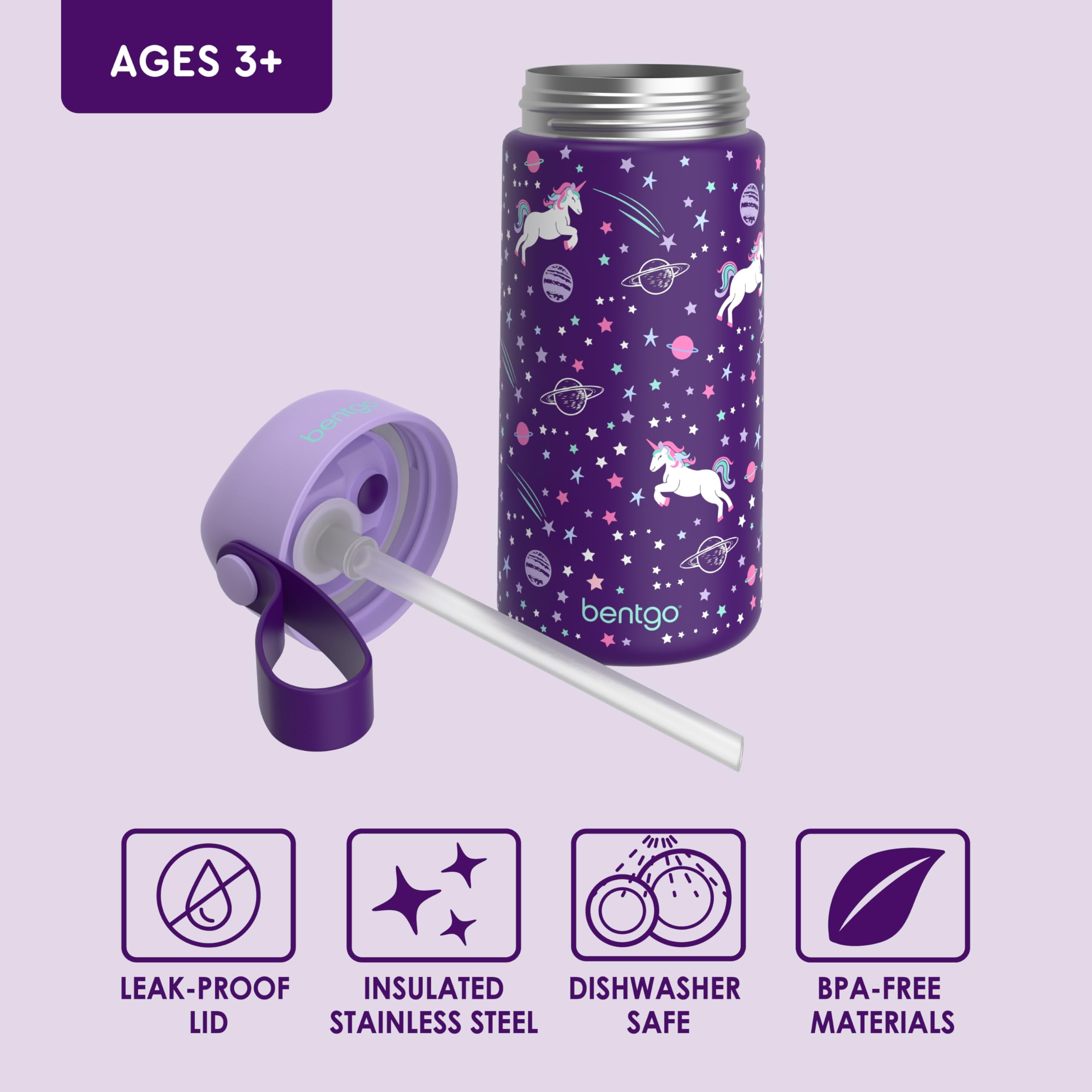 Foto 6 pulgar | Botella De Agua Bentgo Kids De Acero Inoxidable Con Aislamiento De 414 Ml - Venta Internacional.