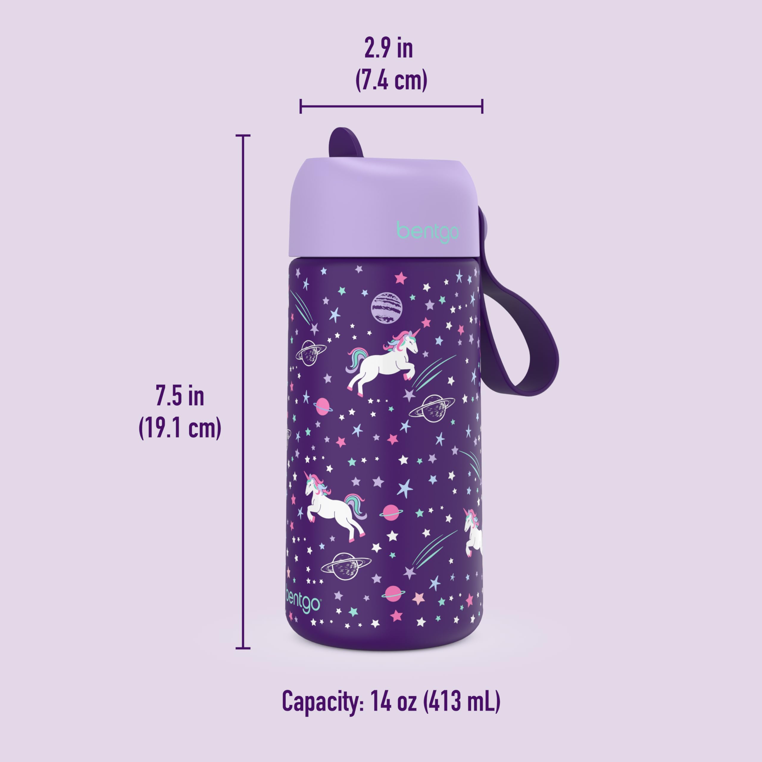 Foto 8 pulgar | Botella De Agua Bentgo Kids De Acero Inoxidable Con Aislamiento De 414 Ml - Venta Internacional.
