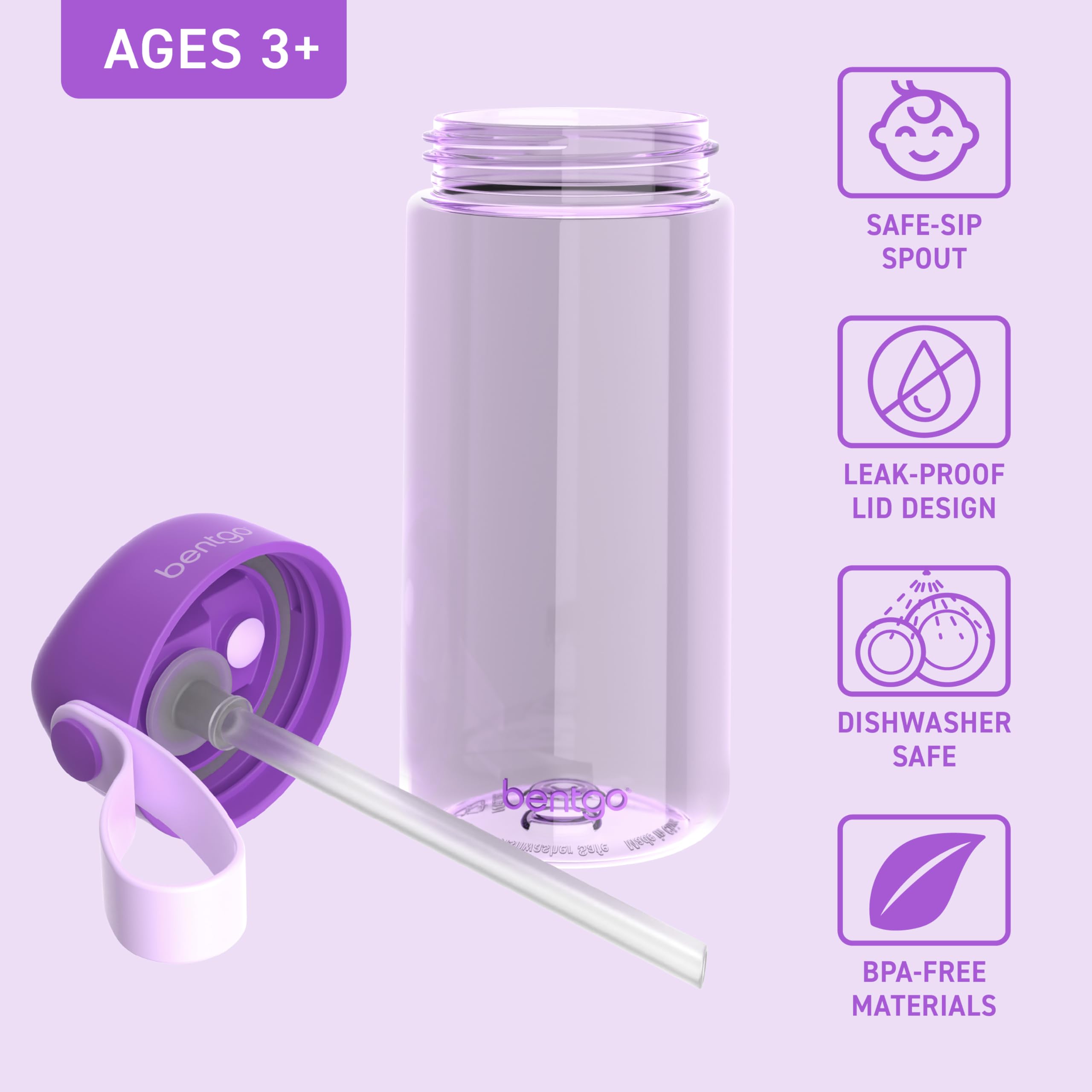 Foto 4 pulgar | Botella De Agua Bentgo Kids A Prueba De Fugas, 450 Ml, Tritan, Sin Bpa - Venta Internacional.