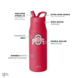 Foto 3 | Botella De Agua Simple Modern Ohio State Buckeyes De 500 Ml - Venta Internacional.