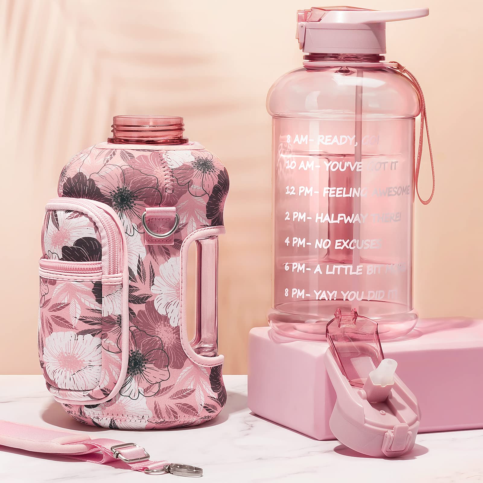 Foto 4 | Botella De Agua Fimibuke De Medio Galón Con Funda De 1,9 L Con Asa - Venta Internacional.