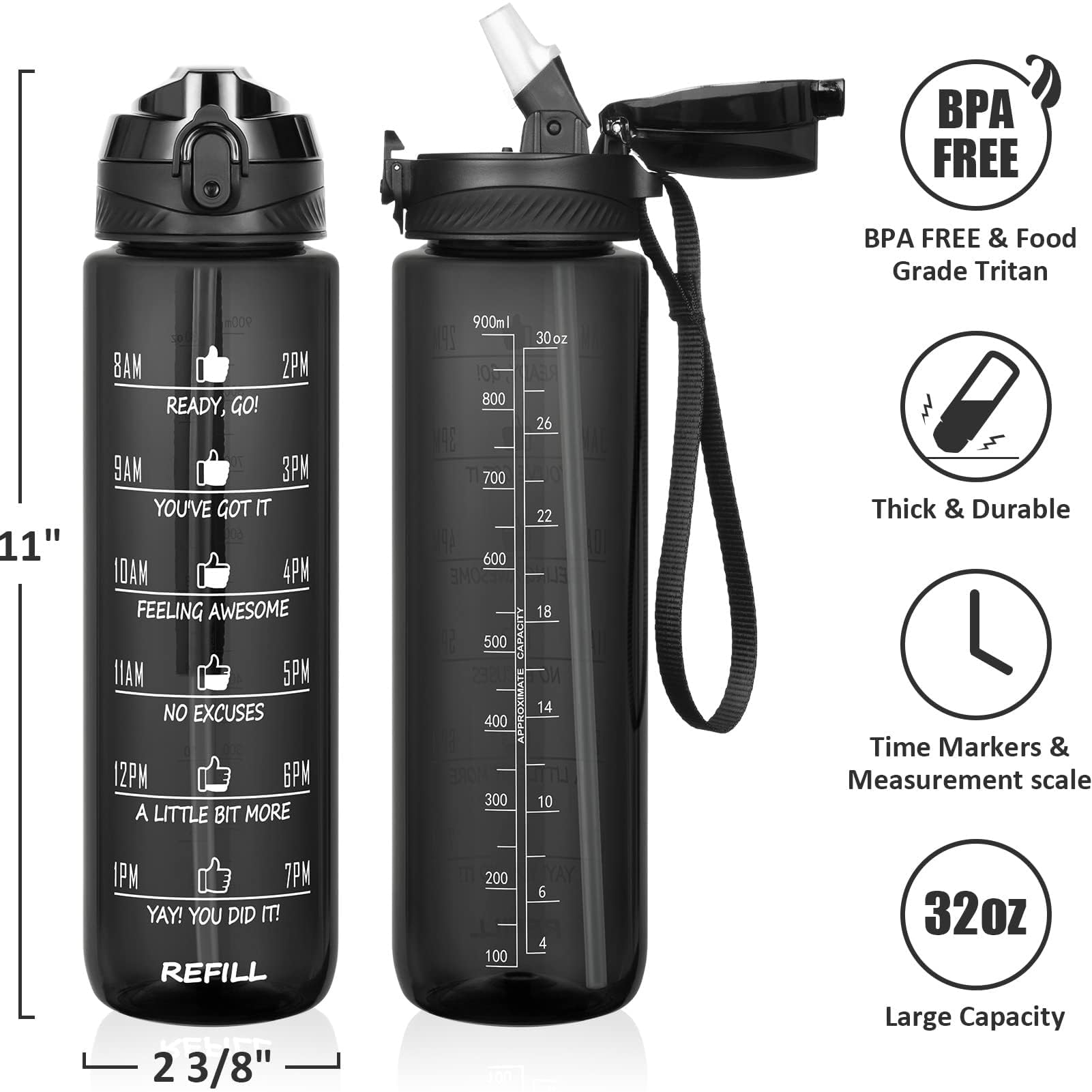 Foto 3 pulgar | Botella De Agua Fimibuke A8.camo De 1 Litro Con Funda Sin Bpa A Prueba De Fugas - Venta Internacional.