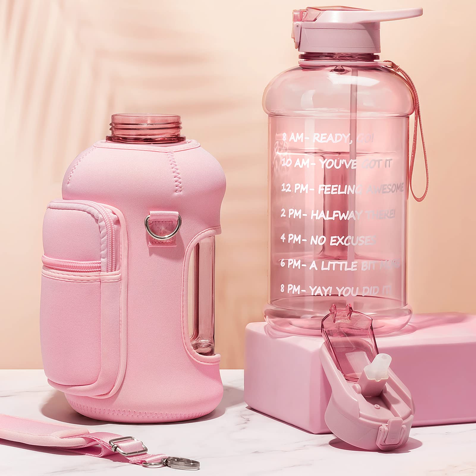 Foto 5 pulgar | Botella De Agua Fimibuke De Medio Galón Con Funda De 1,9 L Con Asa - Venta Internacional.