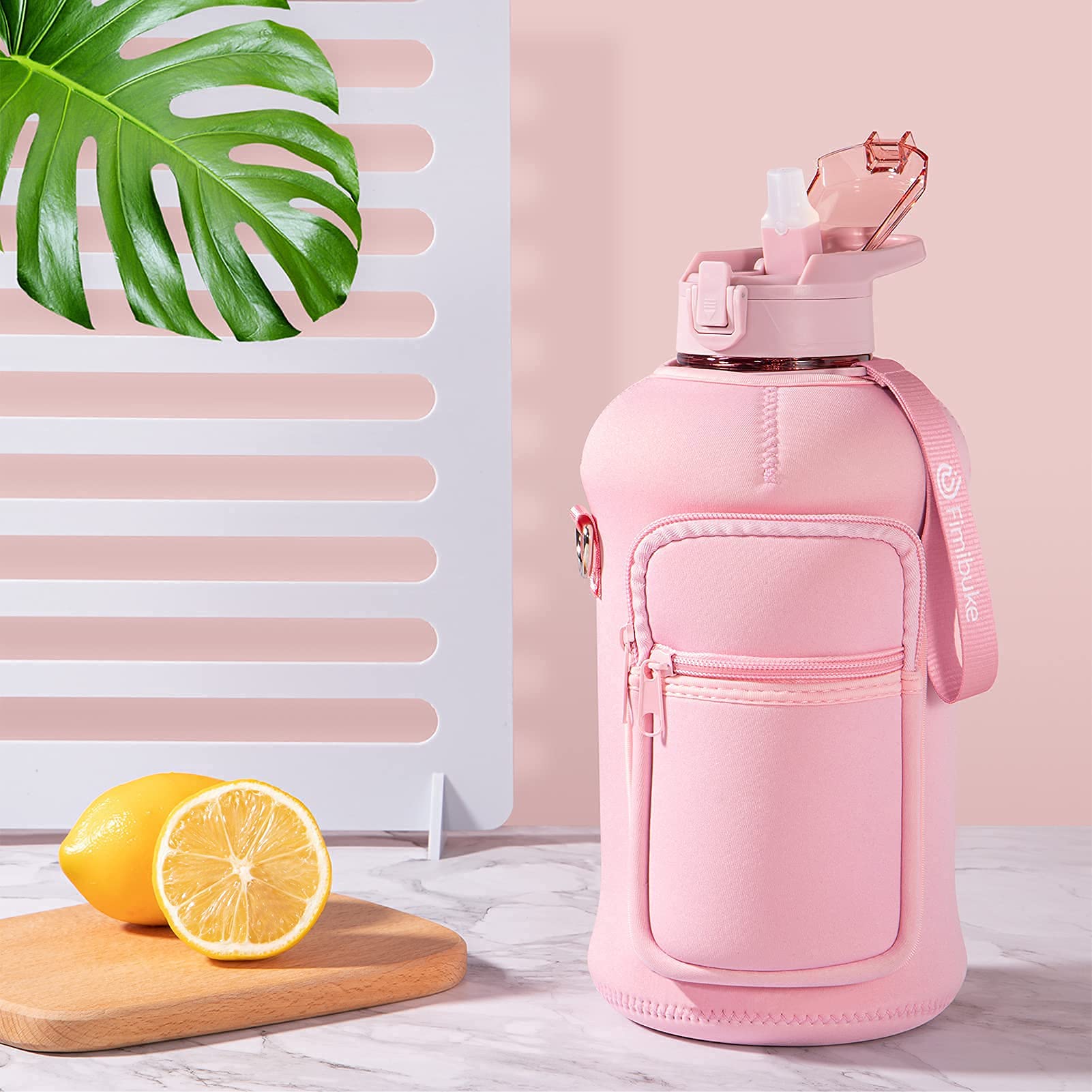 Foto 6 pulgar | Botella De Agua Fimibuke De Medio Galón Con Funda De 1,9 L Con Asa - Venta Internacional.