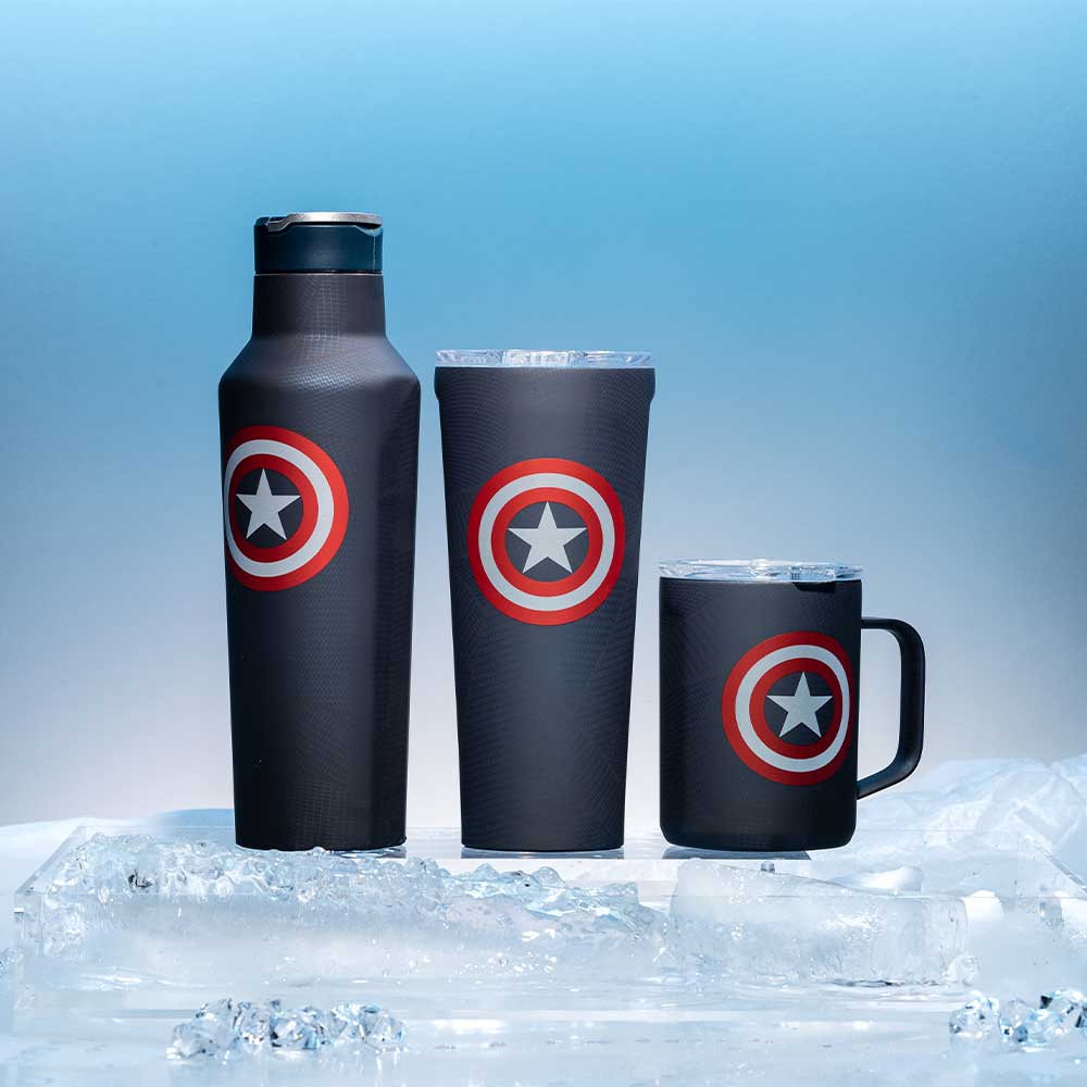 Foto 6 | Botella de Agua Corkcicle X Marvel Captain America 600 ml - Venta Internacional