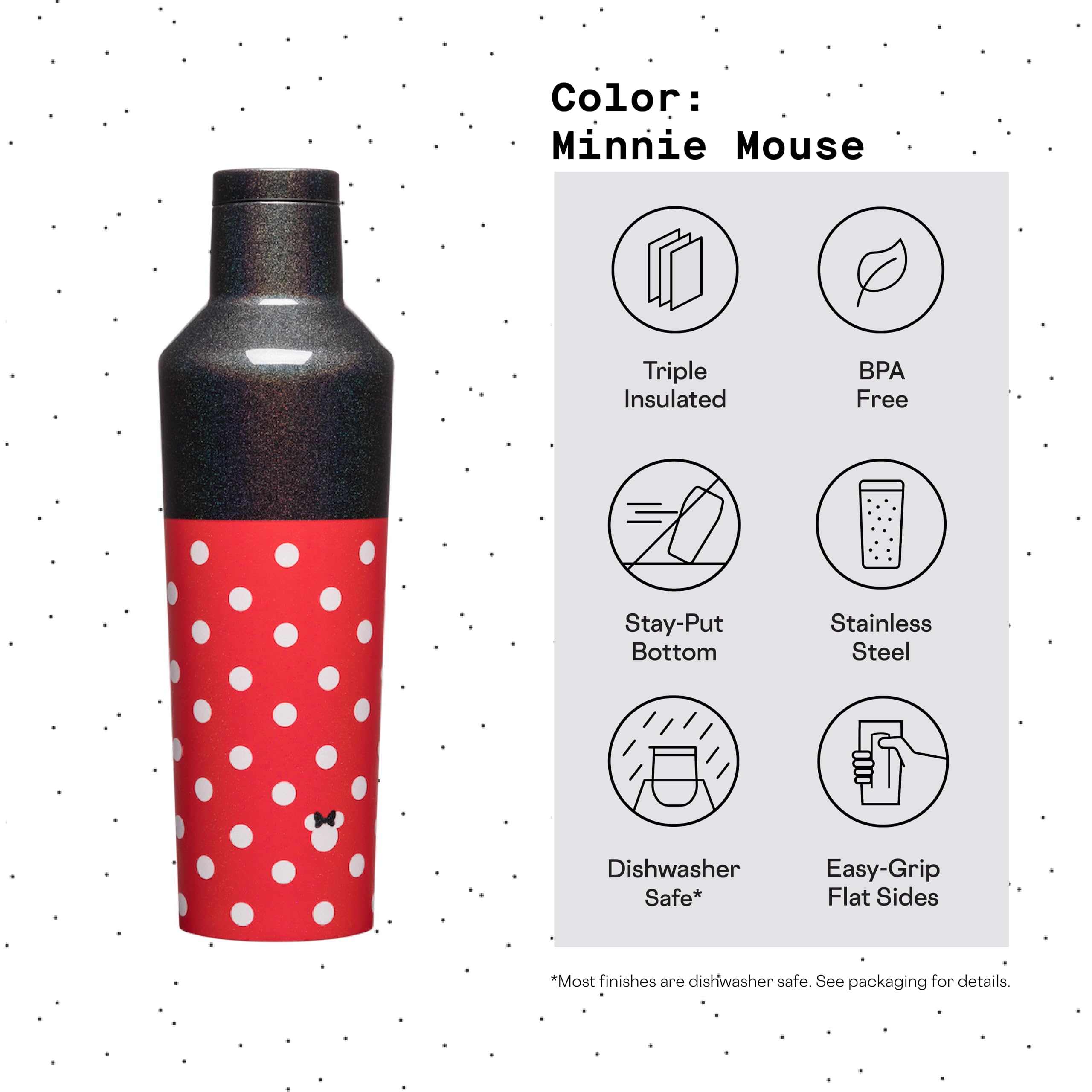 Foto 4 | Botella de Agua Corkcicle Disney Minnie 500 ml - Venta Internacional