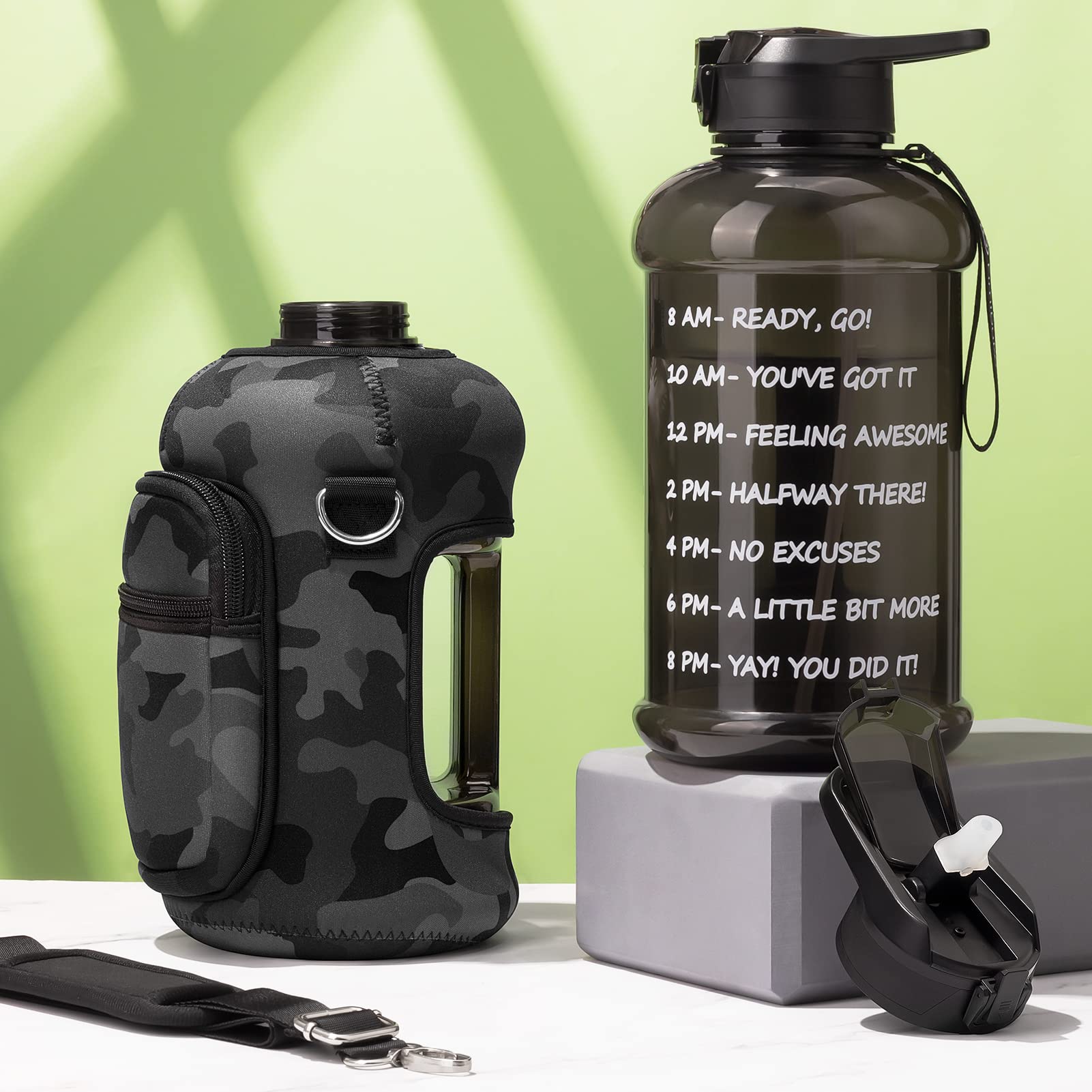 Foto 6 pulgar | Botella De Agua Fimibuke De Medio Galón Con Funda De 1,9 L Con Asa - Venta Internacional.
