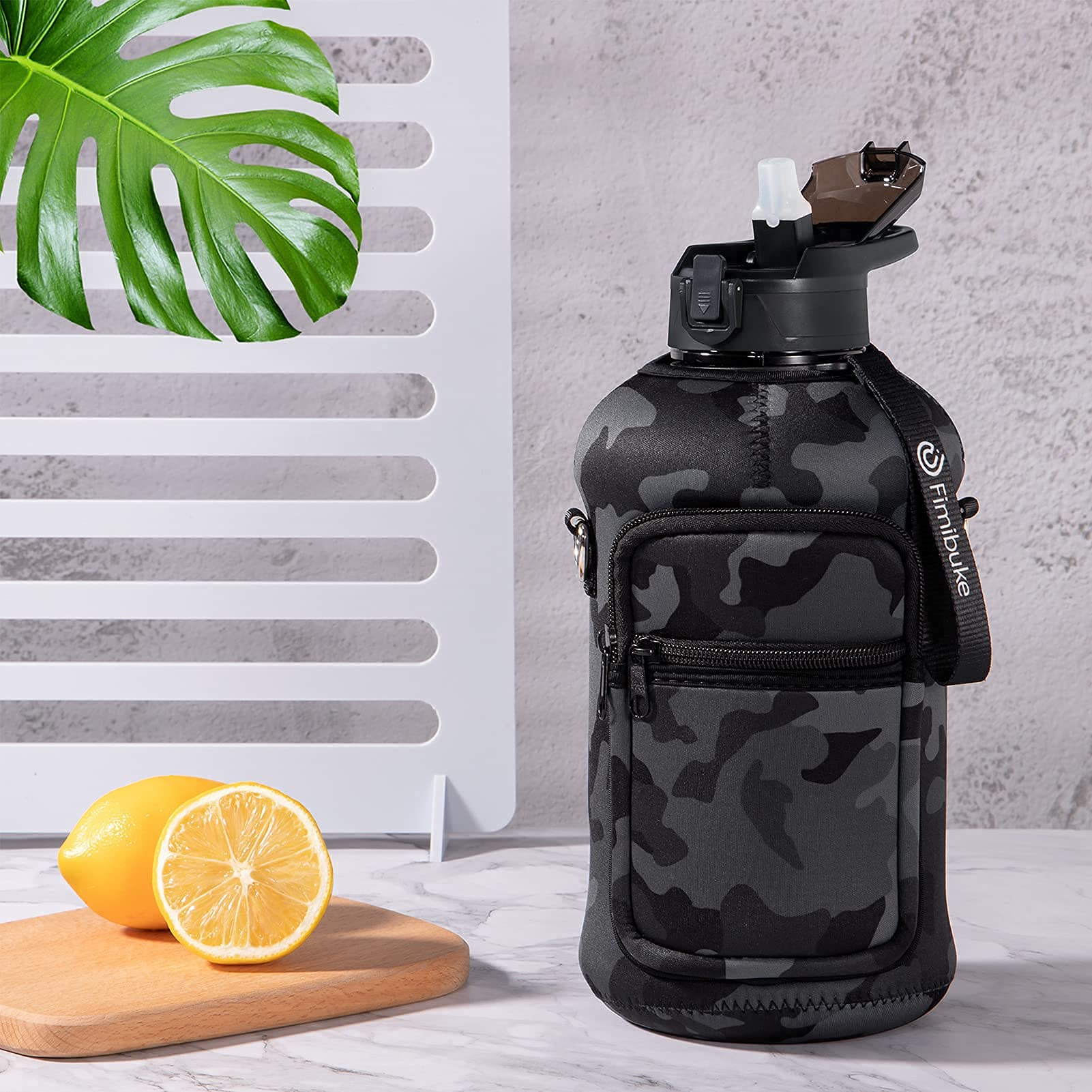Foto 6 | Botella De Agua Fimibuke De Medio Galón Con Funda De 1,9 L Con Asa - Venta Internacional.