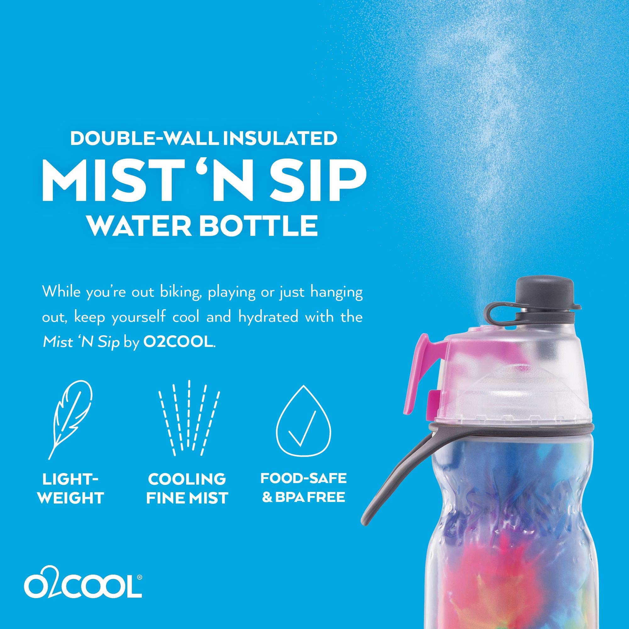 Foto 7 | Botella De Agua O2cool Mist 'n Sip 2 En 1 Mist And Sip 600 Ml - Venta Internacional.