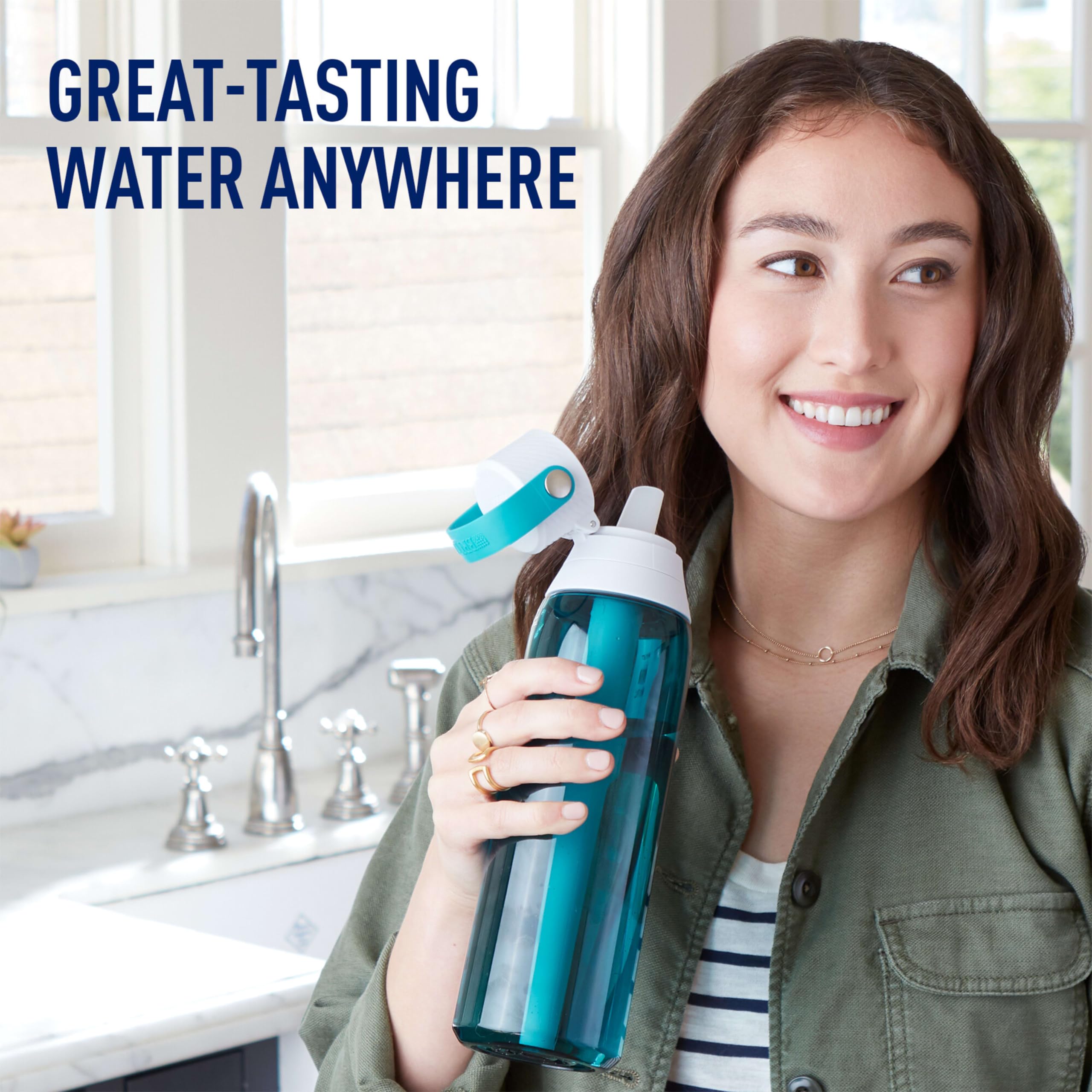 Foto 5 | Botella De Agua Brita De Plástico Duro De Alta Calidad, 770 Ml, Cristal Marino - Venta Internacional.