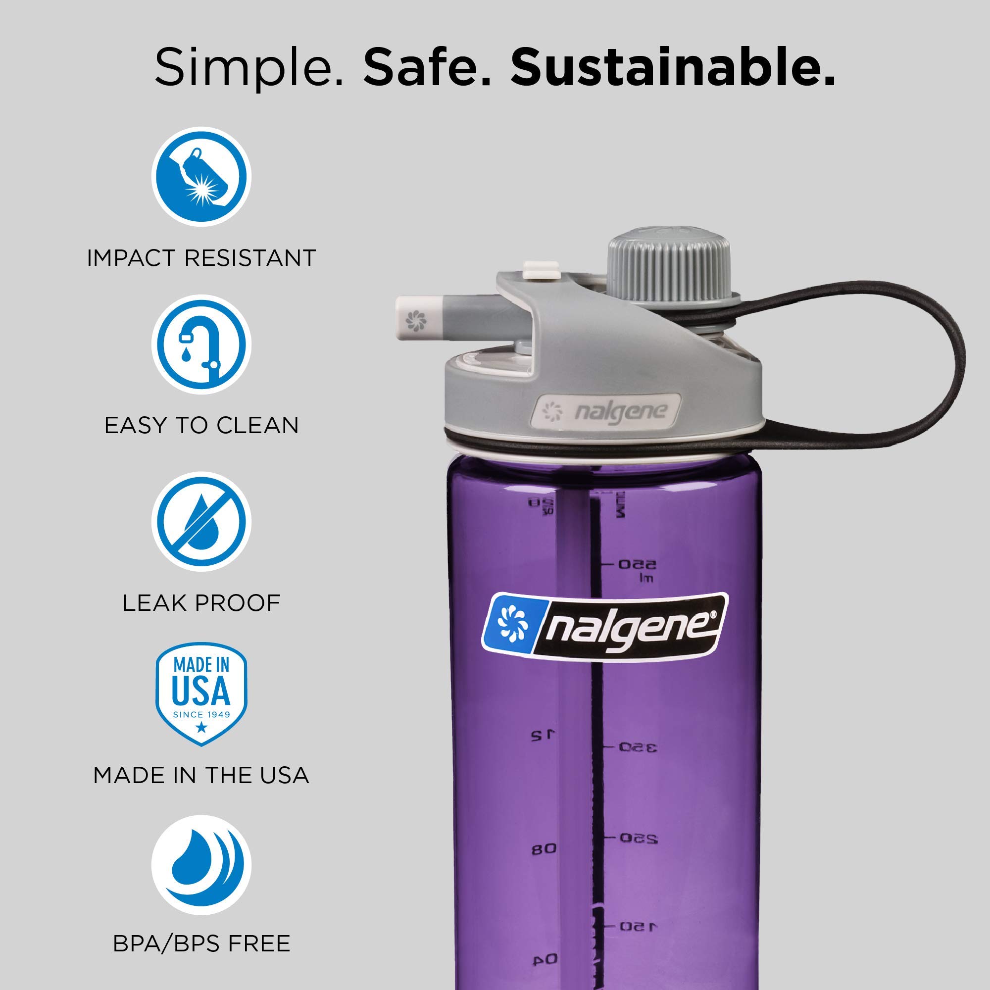Foto 3 pulgar | Botella De Agua Nalgene Sustain Tritan Sin Bpa De 600 Ml, Color Verde - Venta Internacional.