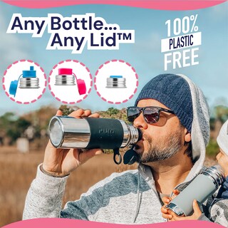 Foto 4 | Botella De Agua Pura Sport De Acero Inoxidable De 550 Ml Con Tapa De Silicona - Venta Internacional.